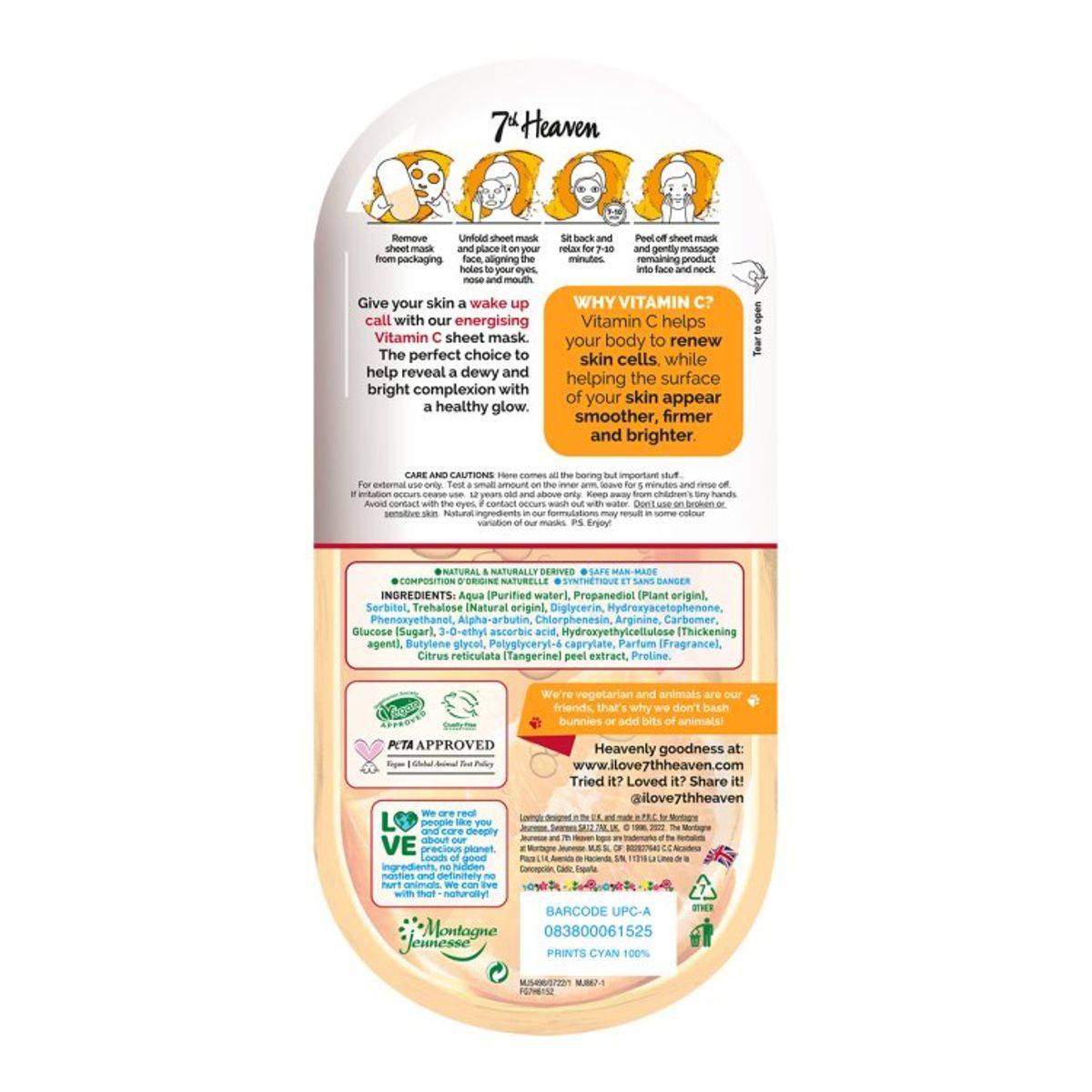7th Heaven Nutriactive Vitamin C Capsule Sheet Mask - Image 3