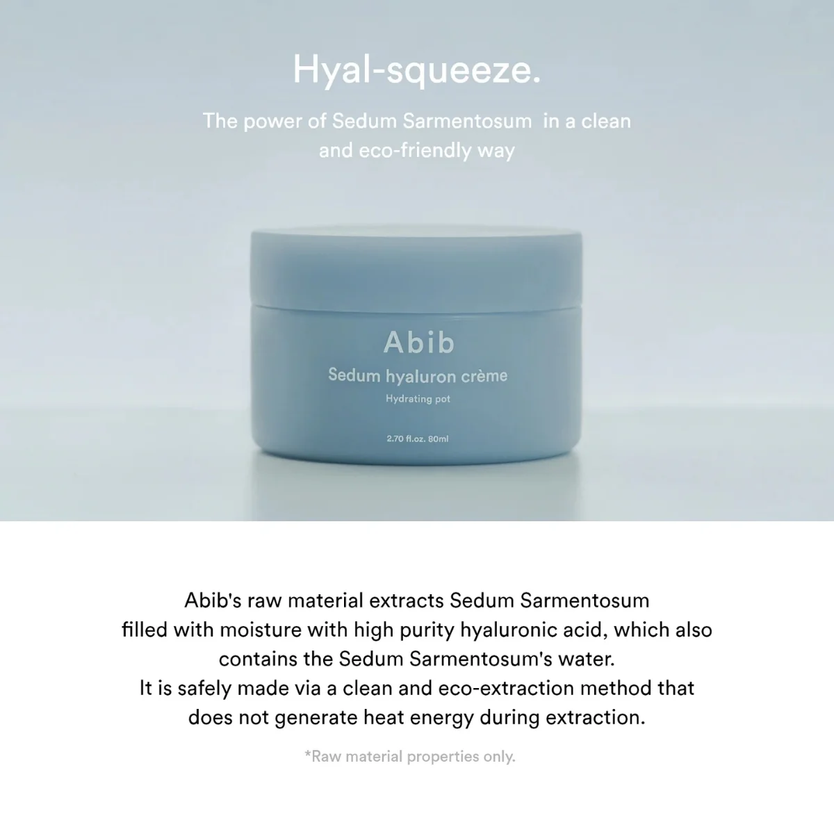 Abib Sedum Hyaluron Cream Hydrating Pot 80ml - Image 3