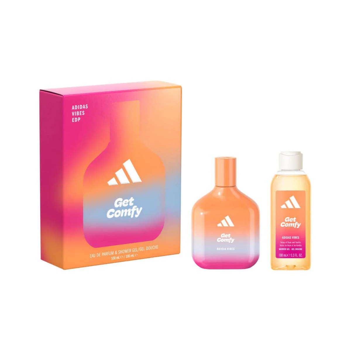 Adidas Vibes Get Comfy Eau de Parfum 100ml + Shower Gel 100ml Gift Set - Image 5