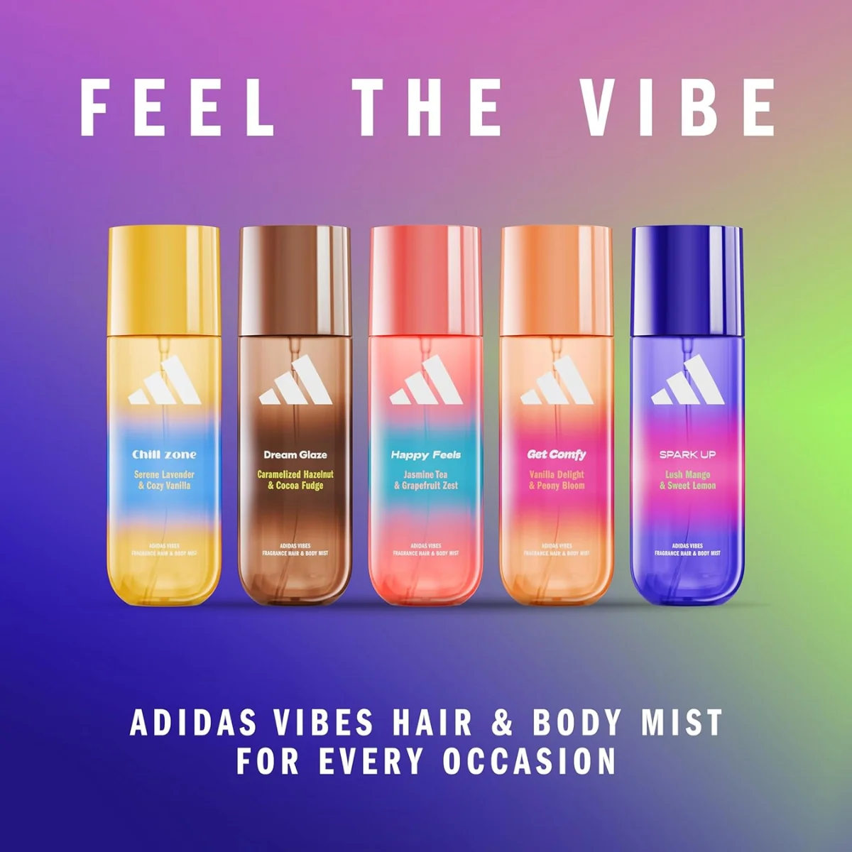 Adidas Vibes Spark Up Hair & Body Mist Lush Mango & Sweet Lemon 236ml - Image 5