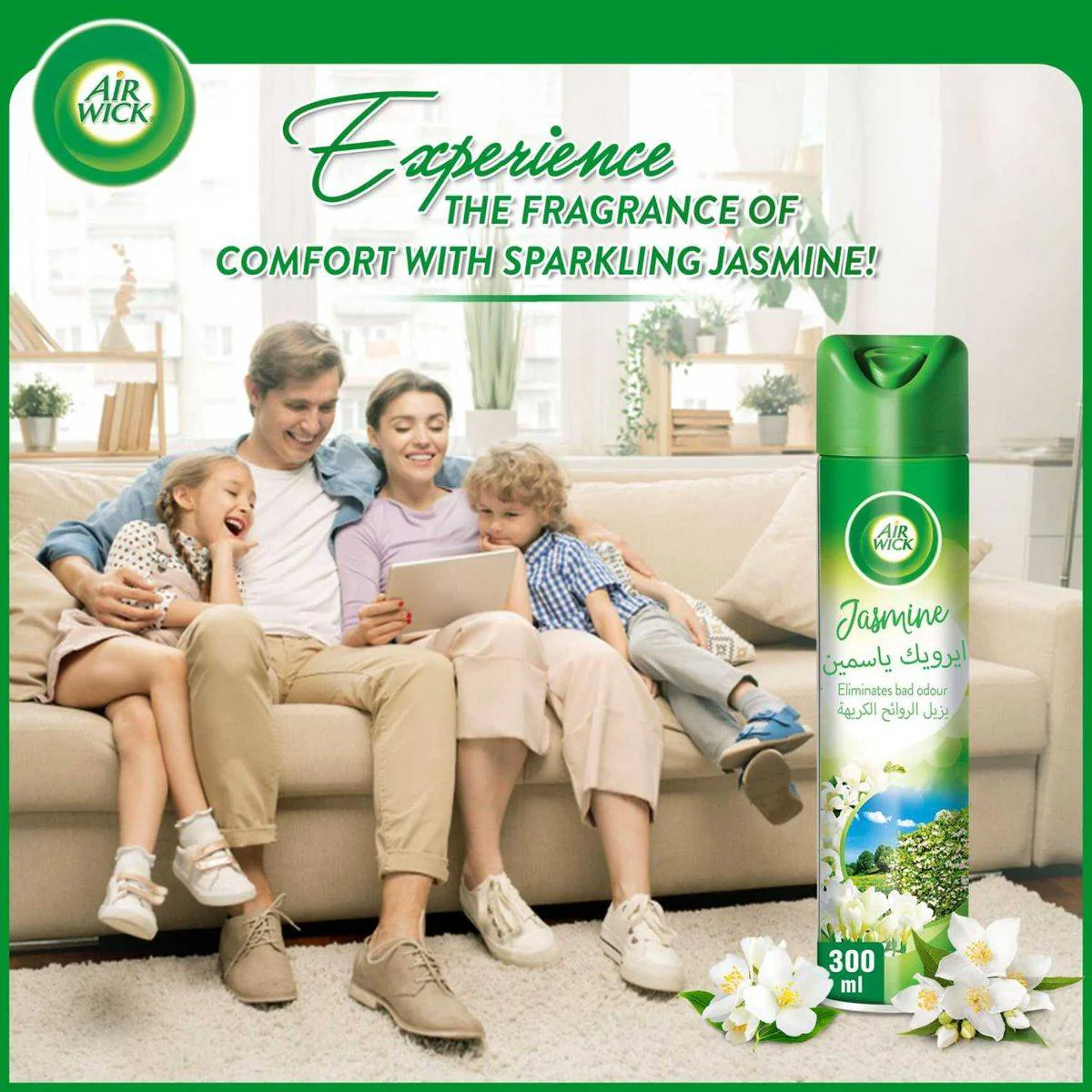 Air Wick Air Freshener Aerosol Spray Jasmine 300ml - Image 3