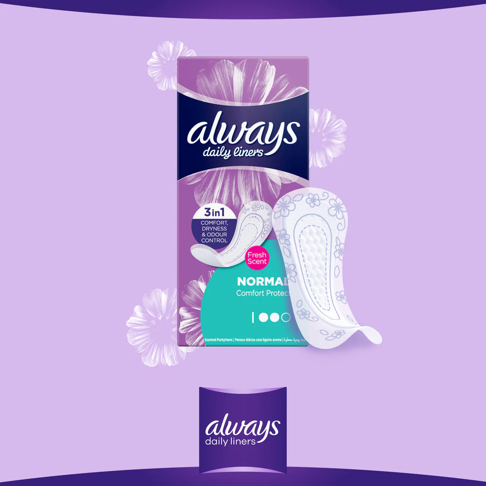 Always Liner Comfort Protect Fresh Scent 80 Count - Image 2