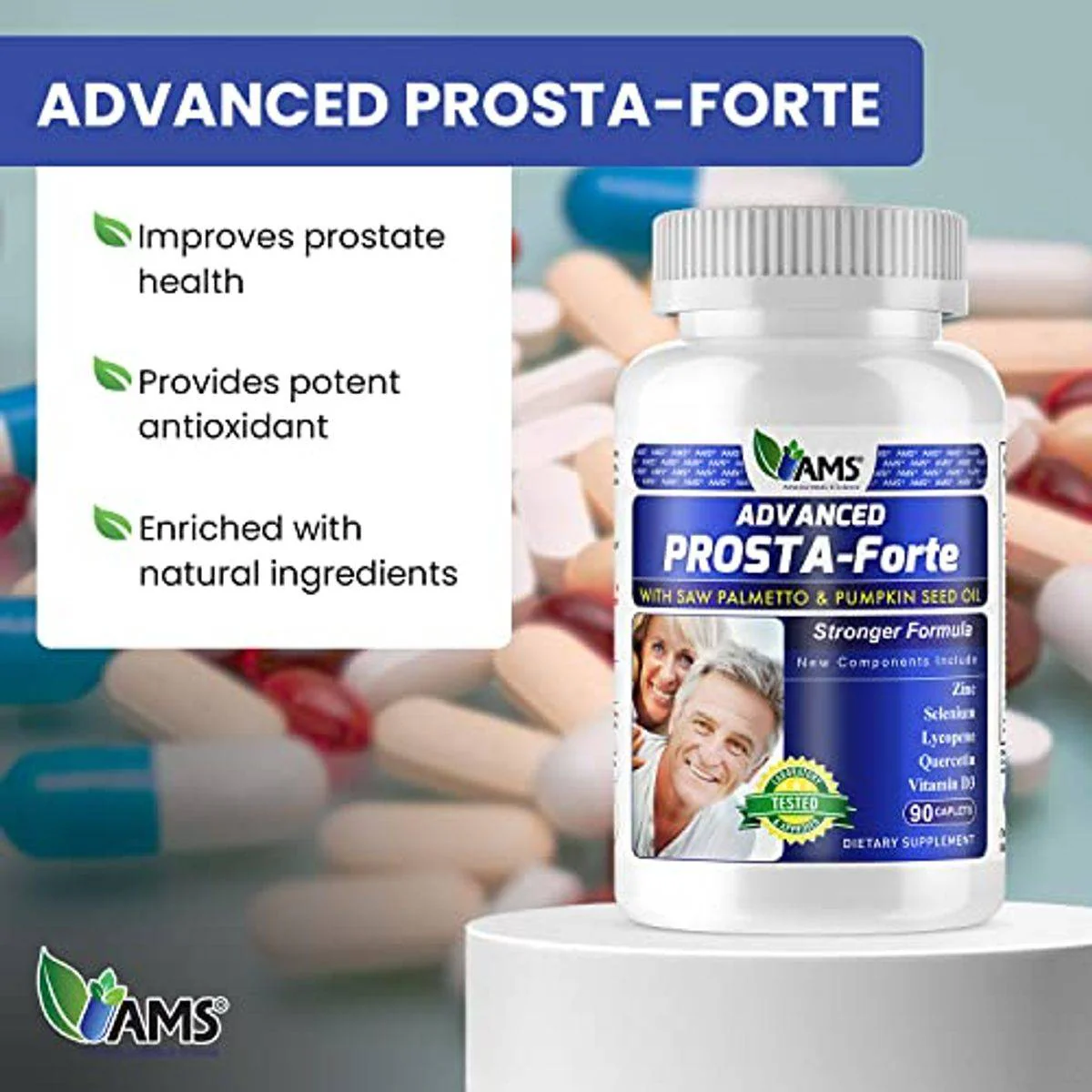 AMS Advanced Prosta Forte 90 Capsules - Image 3