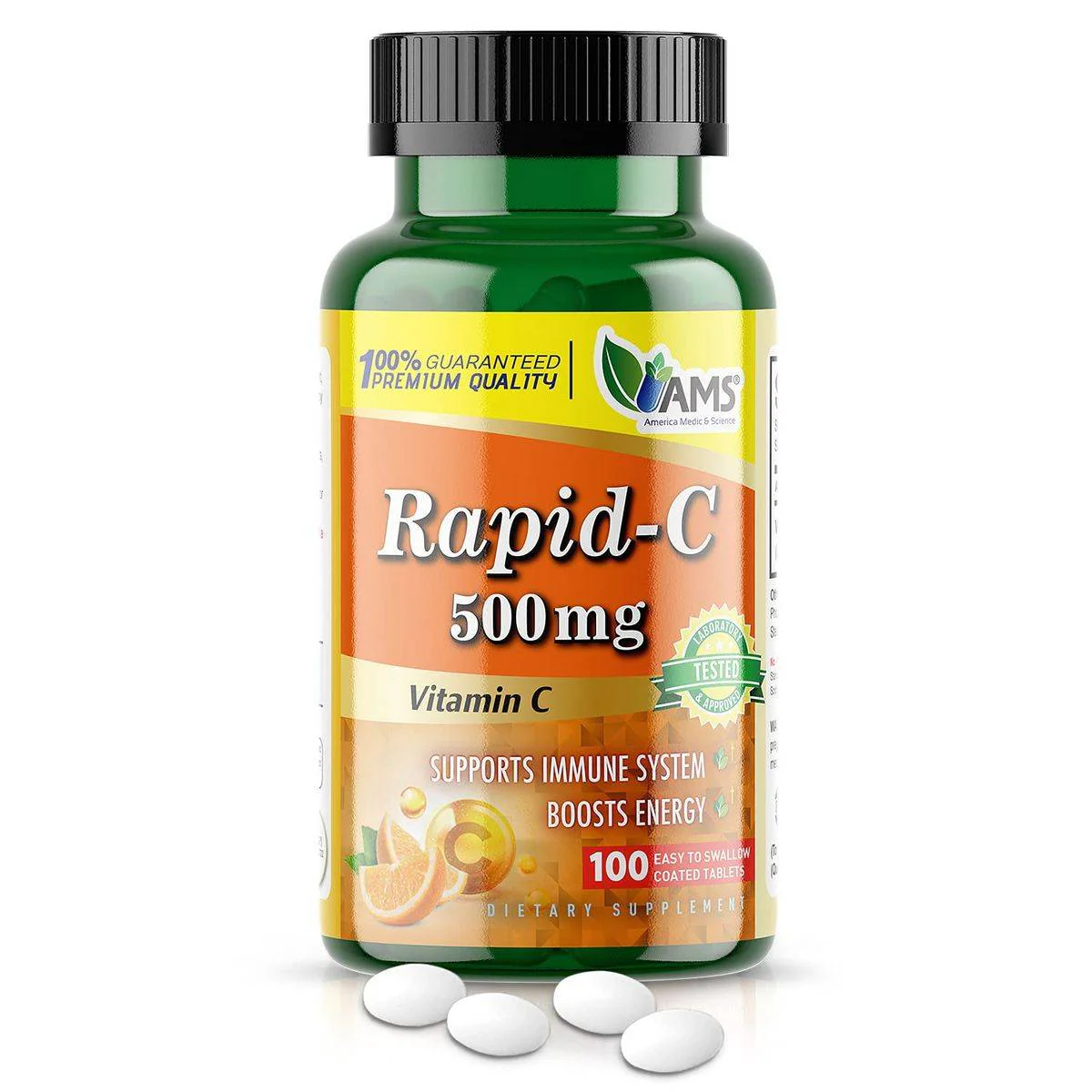 AMS Rapid C Vitamin C 500mg 100 Tablets