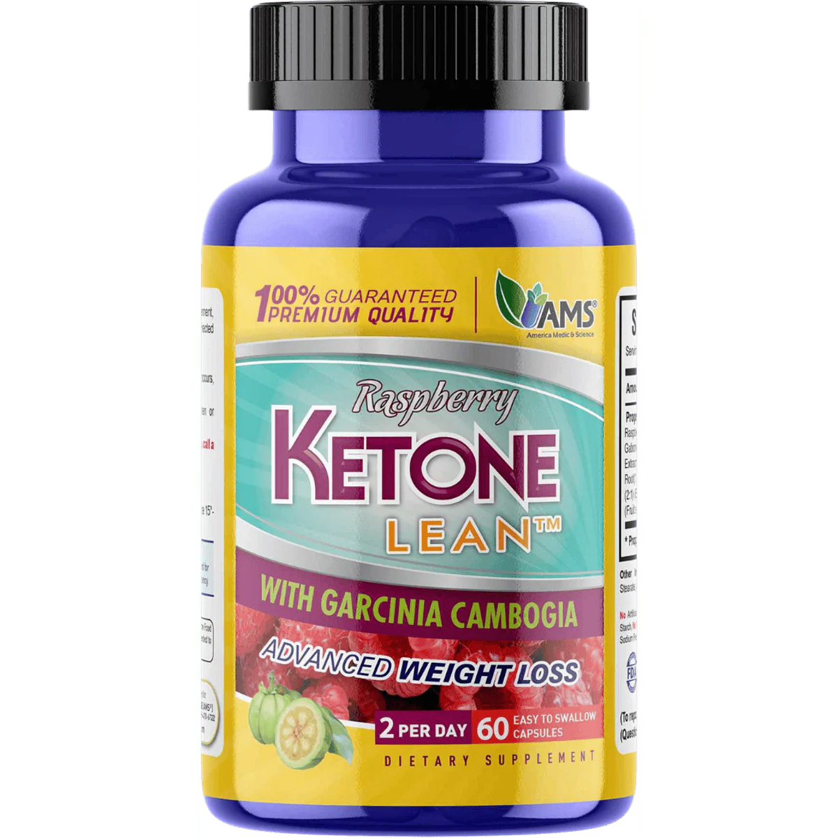 AMS Raspberry Ketone with Garcinia Cambogia 60 Capsules