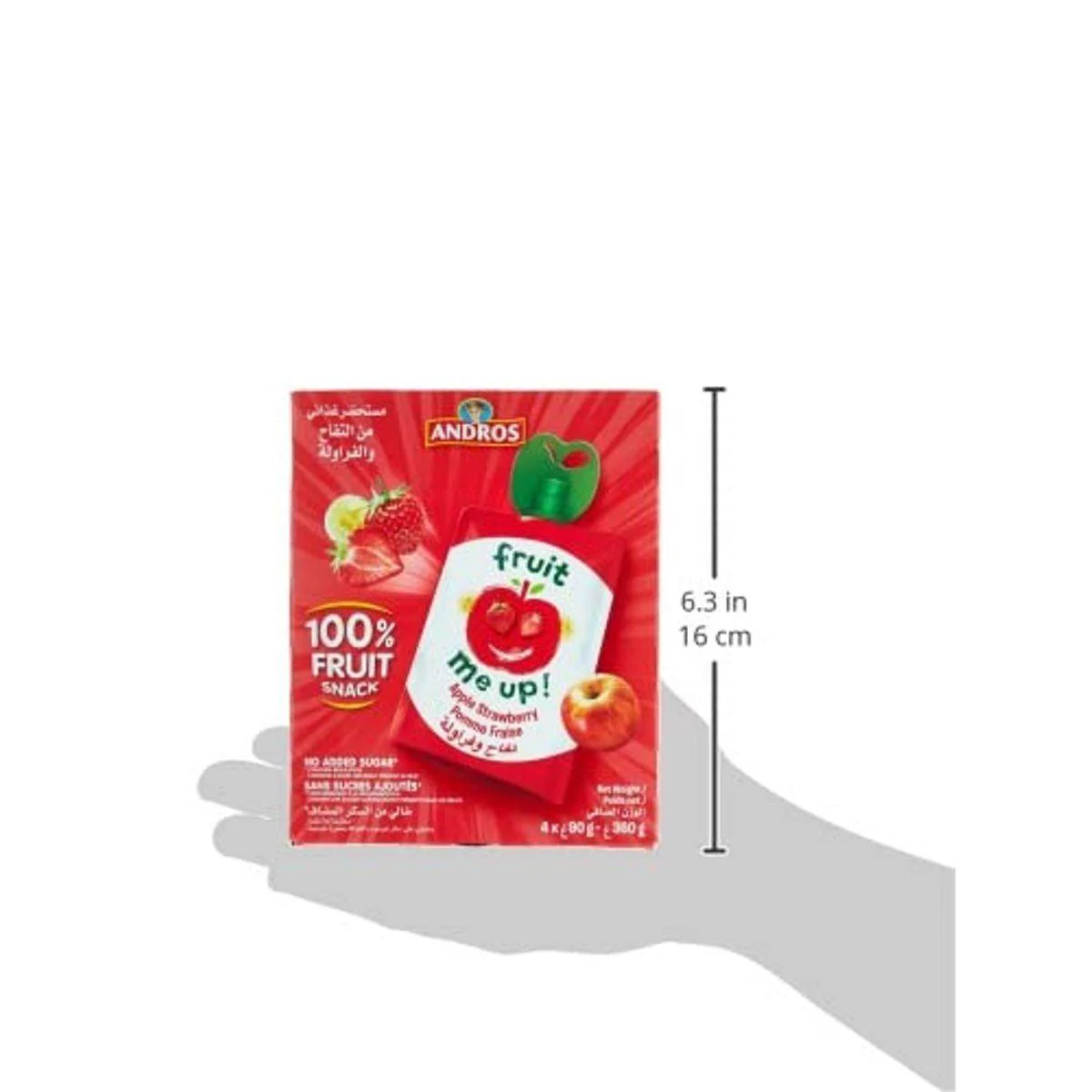 Andros Fruit Me Up Apple Strawberry 90g x 4 Multipack - Image 6