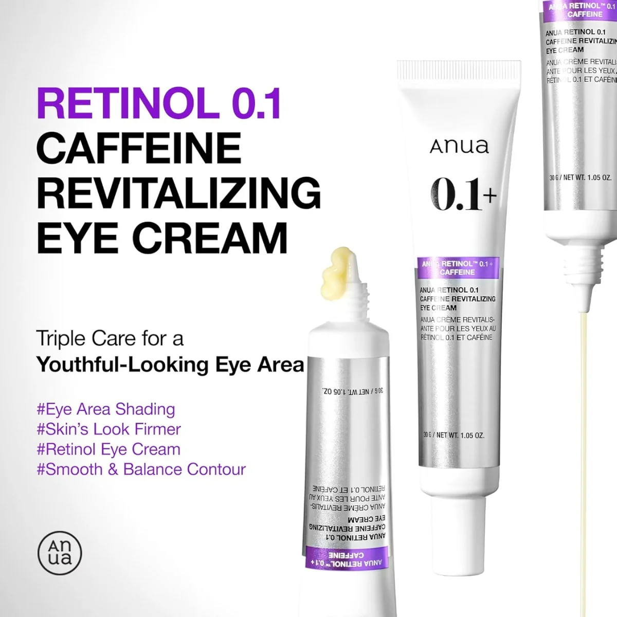 Anua Retinol 0.1 Caffeine Revitalizing Eye Cream 30g - Image 3