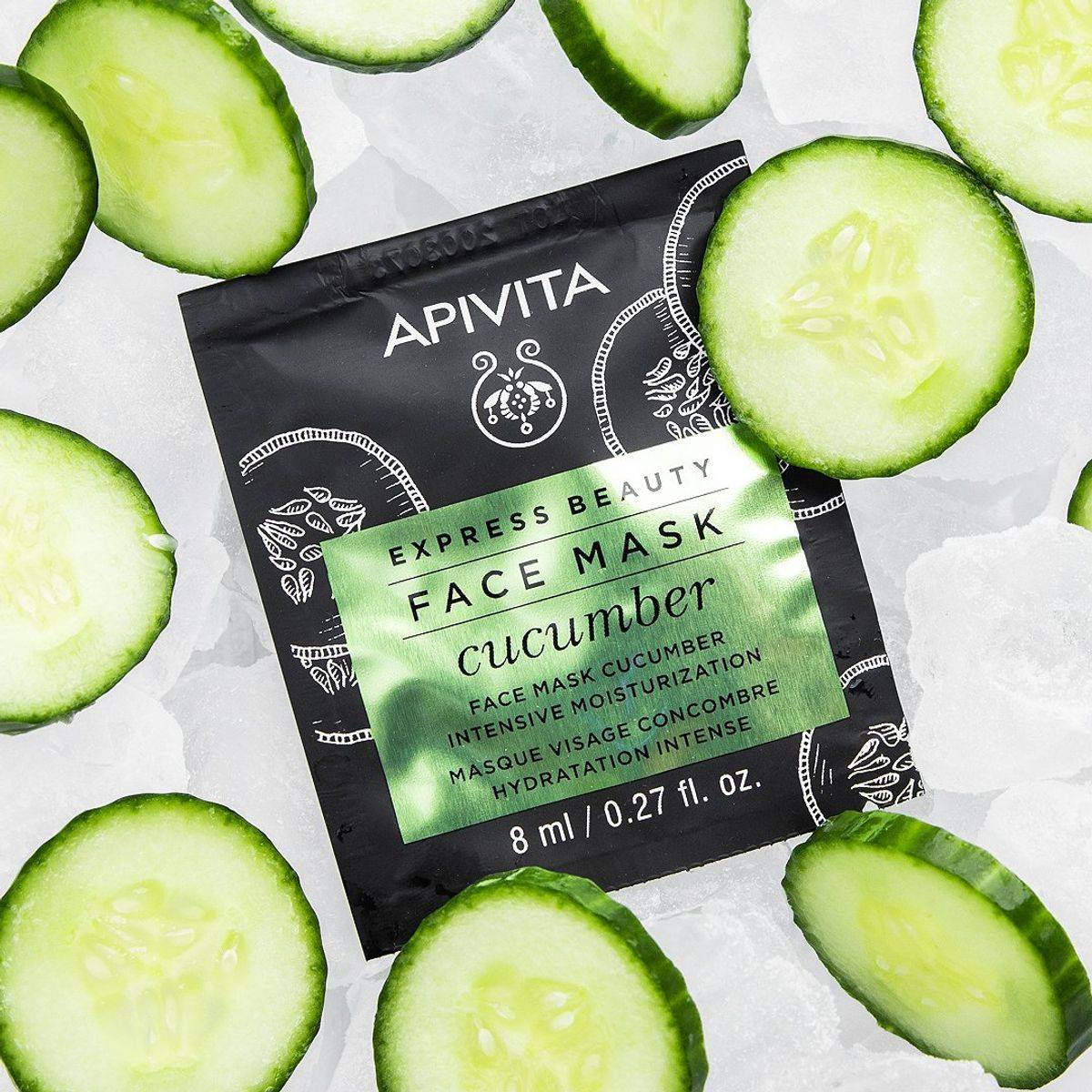 Apivita Express Beauty Face Mask Cucumber 8ml 2 Packs - Image 2