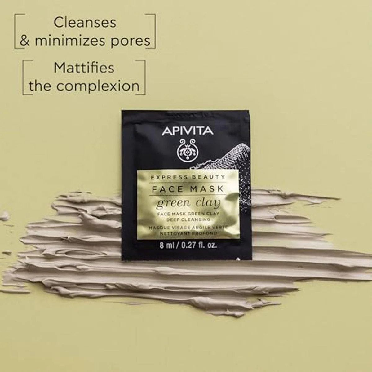 Apivita Express Beauty Face Mask Green Clay 8ml 2 Packs - Image 3