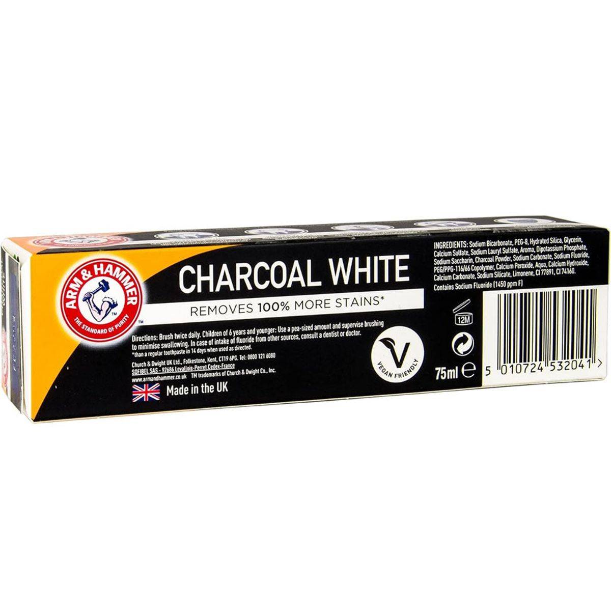 Arm & Hammer Toothpaste Charcoal White 75ml - Image 4