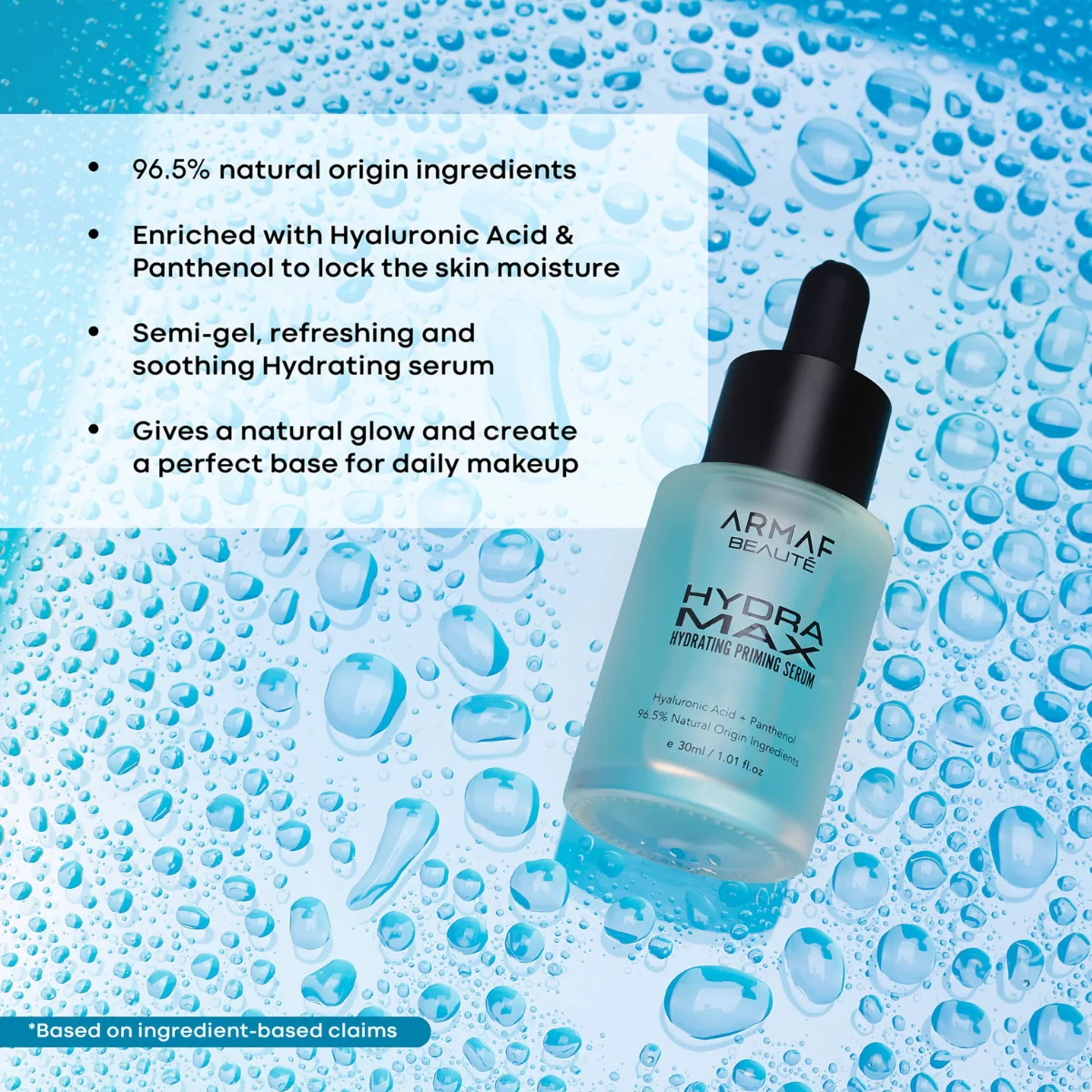 Armaf Beaute Hydra Max Hydrating Priming Serum 30ml - Image 4