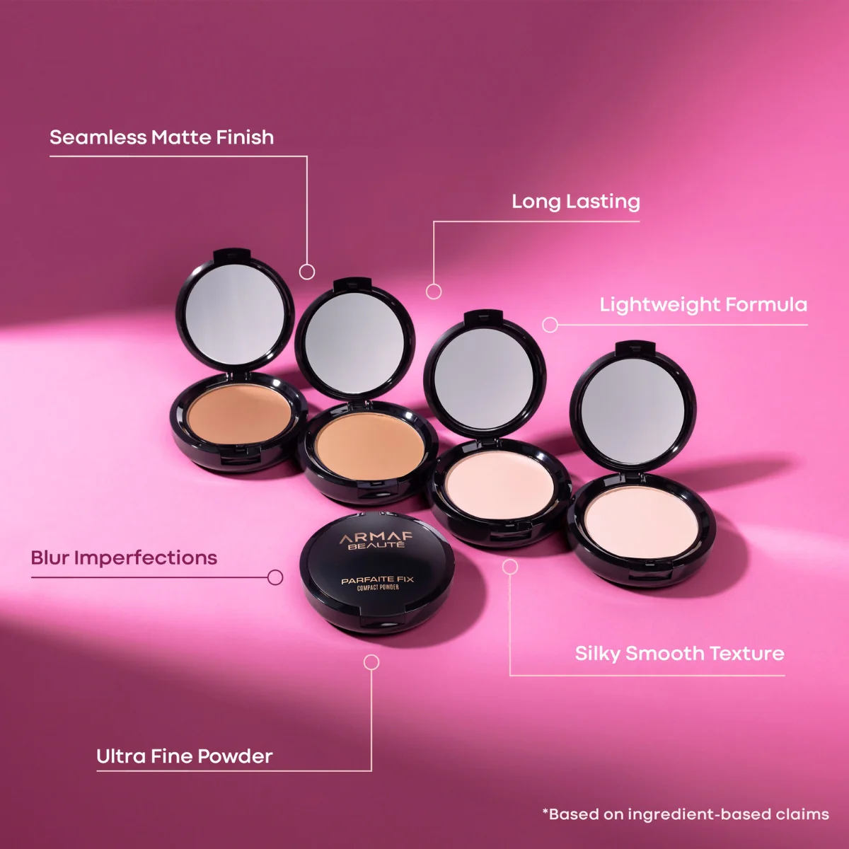 Armaf Beaute Parfaite Fix Compact Powder 04 Warm Beige 8g - Image 5