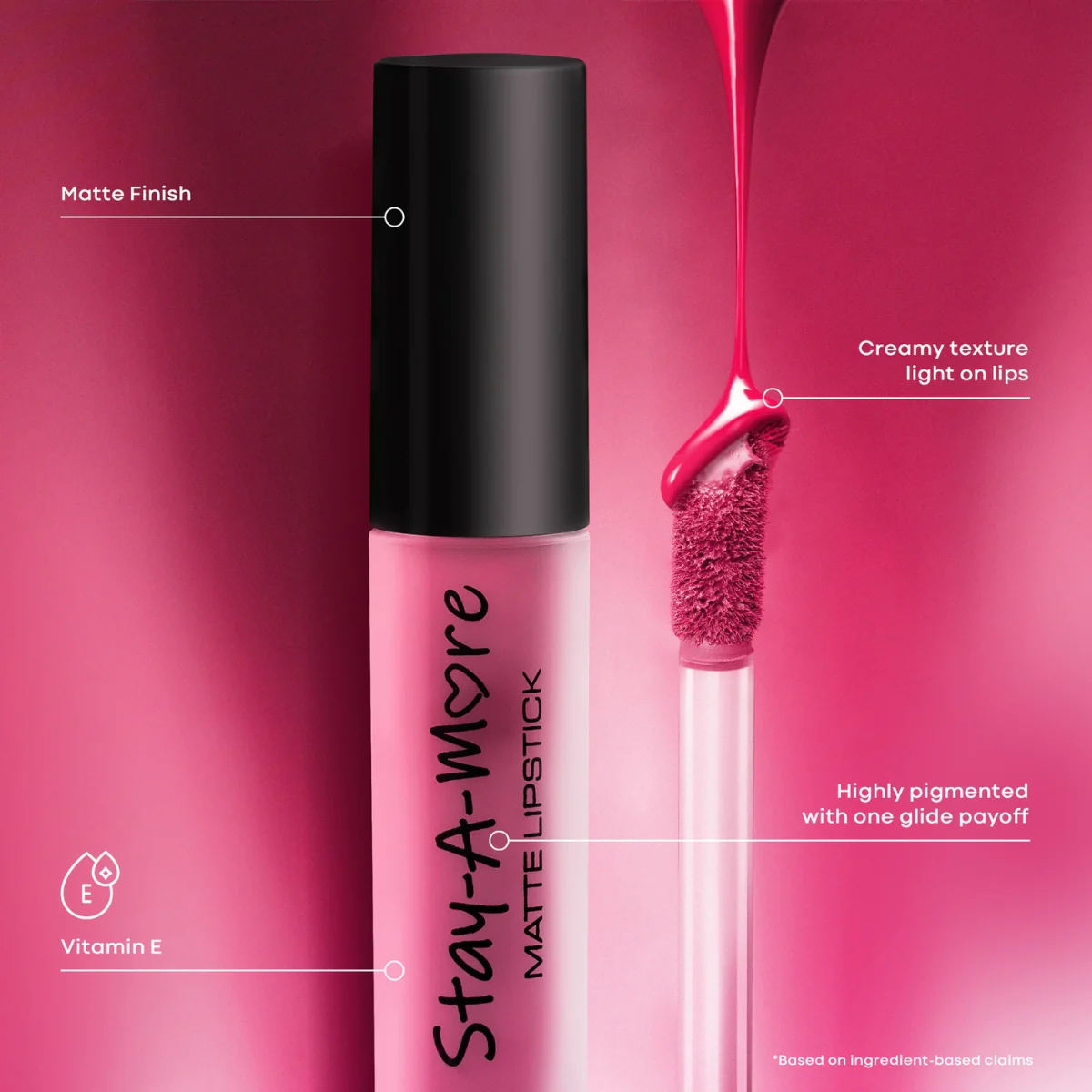 Armaf Beaute Stay A More Matte Liquid Lipstick 02 Heather 5.5ml - Image 4