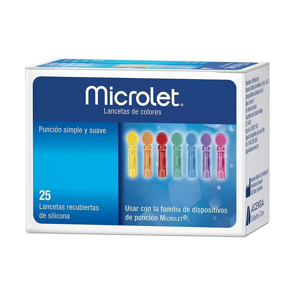 Ascensia Microlet Coloured Lancet 25 Pieces - Image 2