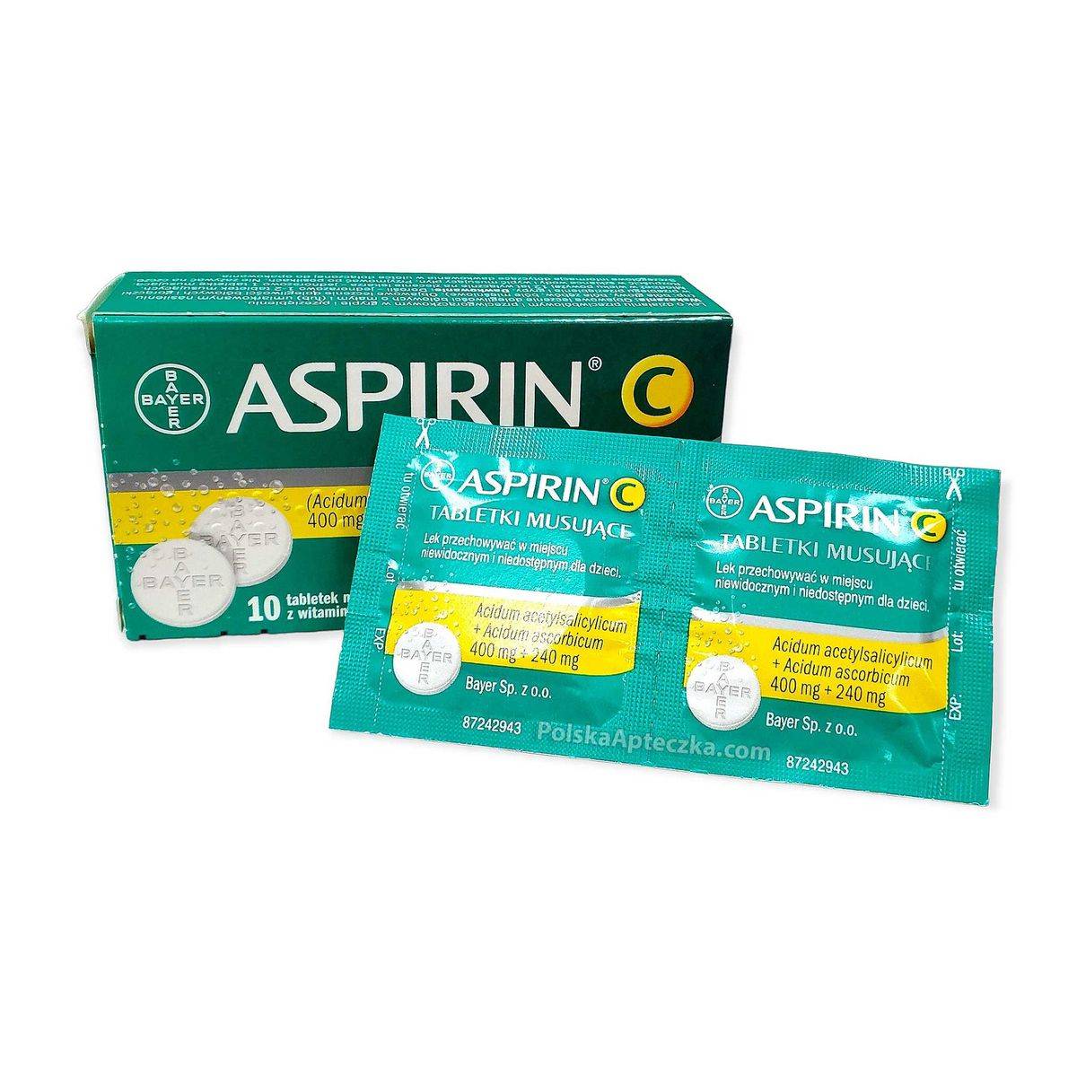 Aspirin C 10 Effervescent Tablets - Image 2