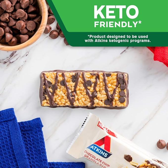 Atkins Meal Protein Bar Chocolate Chip Granola Bar 48g - Image 5
