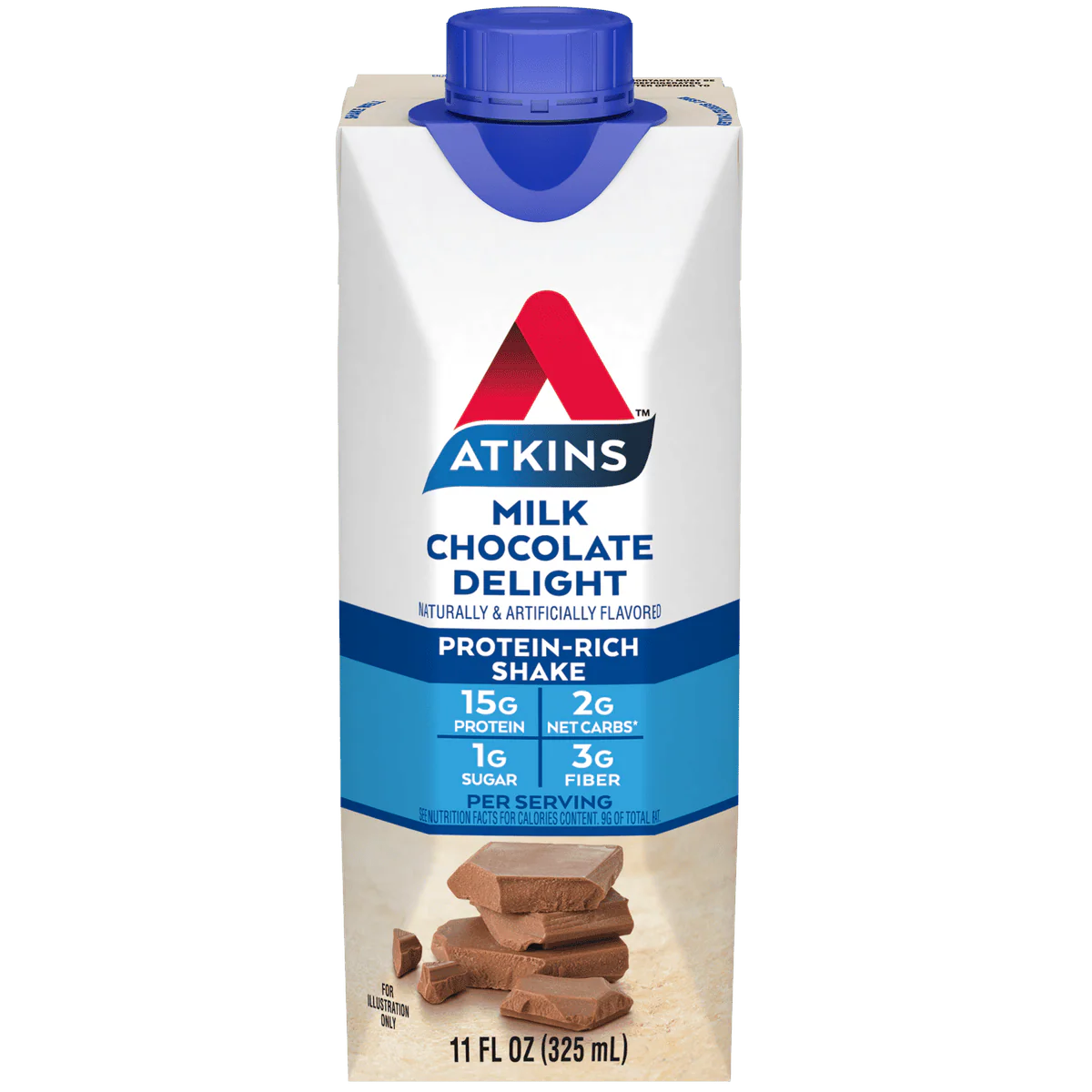 Atkins Protein Rich Shake Ready To Drink Milk Chocolate Delight 325ml