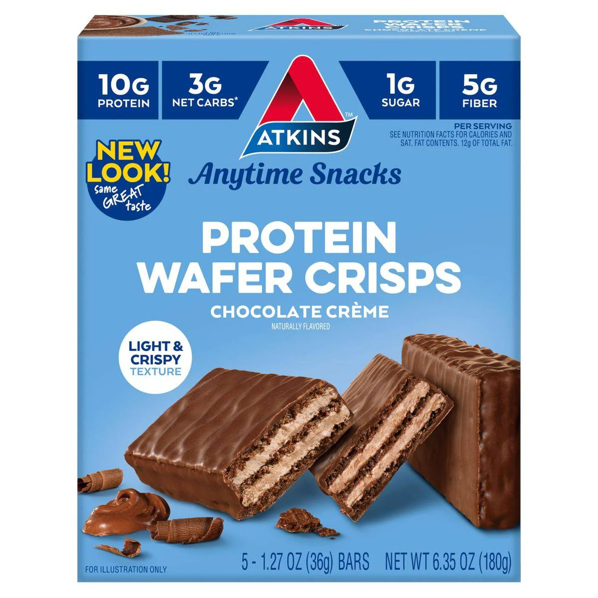 Atkins Snack Protein Wafer Crisps Chocolate Creme 36g - Image 5