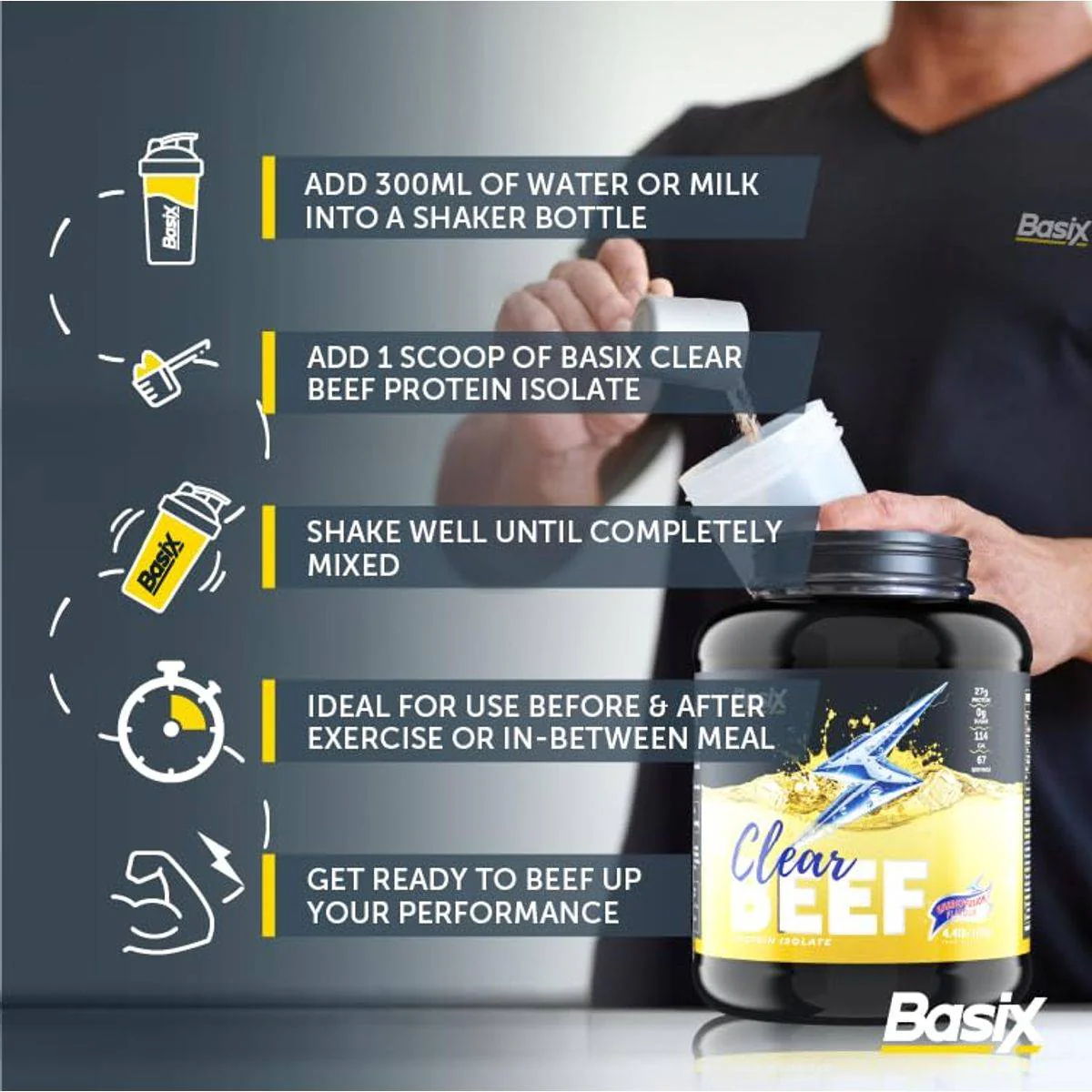 Basix Clear Beef Protein Isolate Energy Fusion 2kg - Image 6