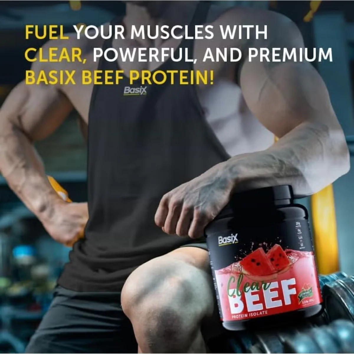 Basix Clear Beef Protein Isolate Icy Watermelon 907g - Image 2