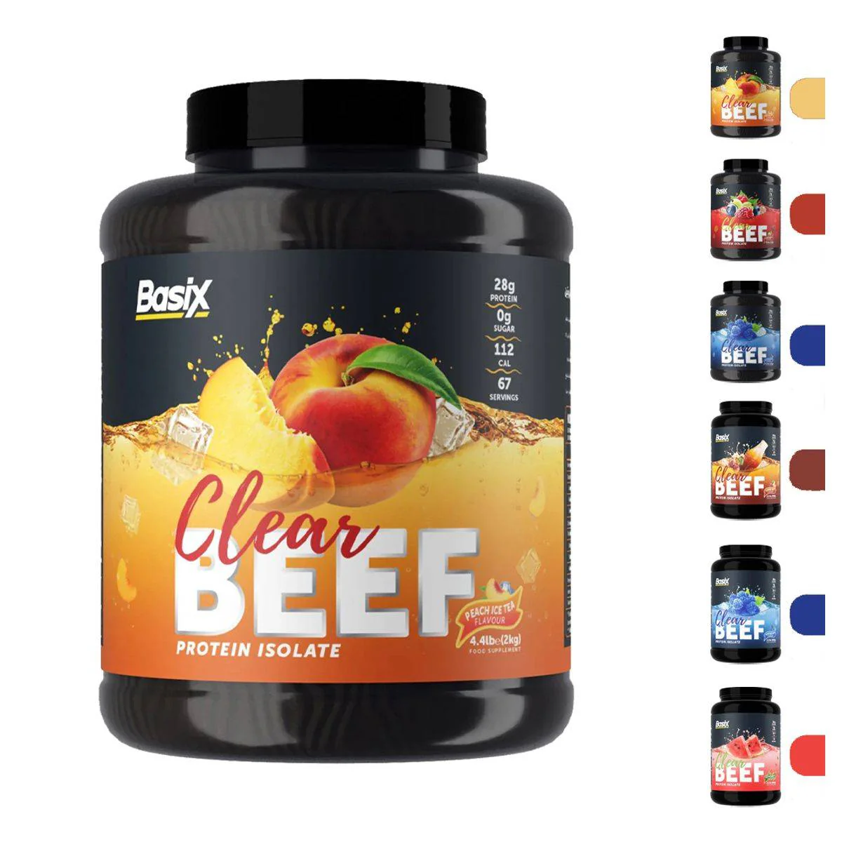 Basix Clear Beef Protein Isolate Peach Ice Tea 2kg - Image 2
