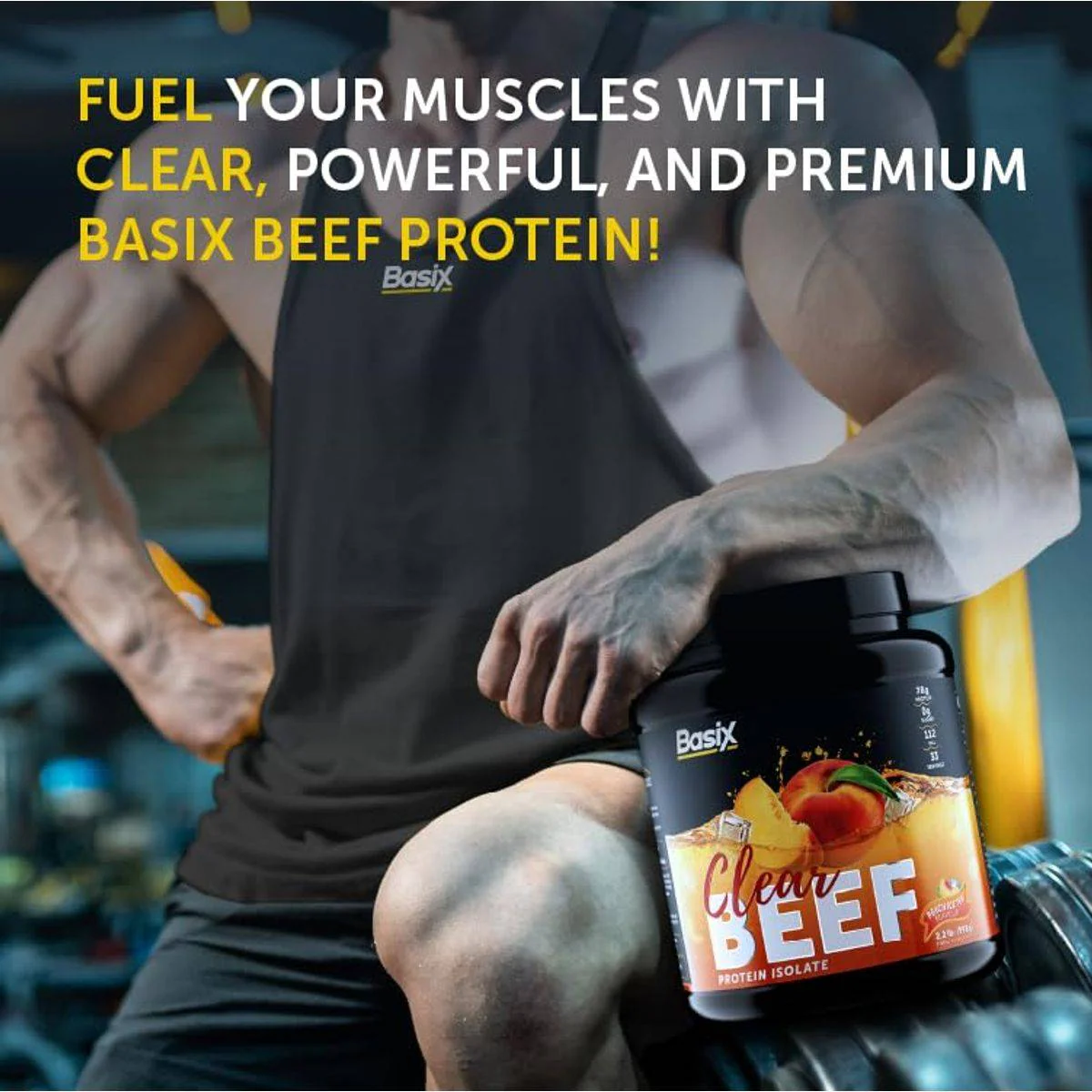 Basix Clear Beef Protein Isolate Peach Ice Tea 2kg - Image 4