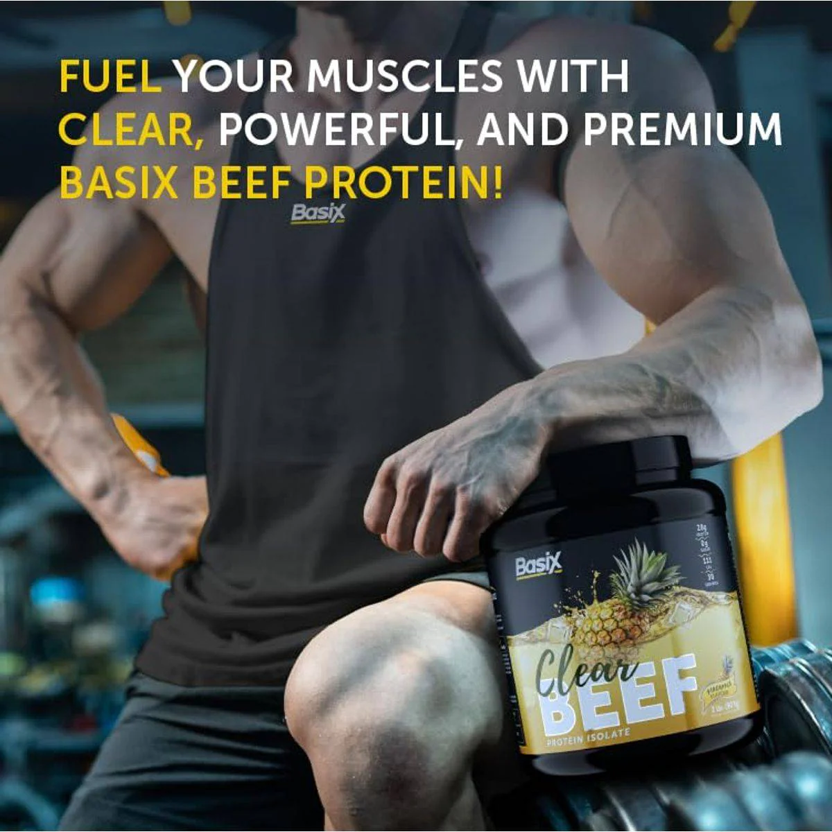Basix Clear Beef Protein Isolate Pineapple 998g - Image 2