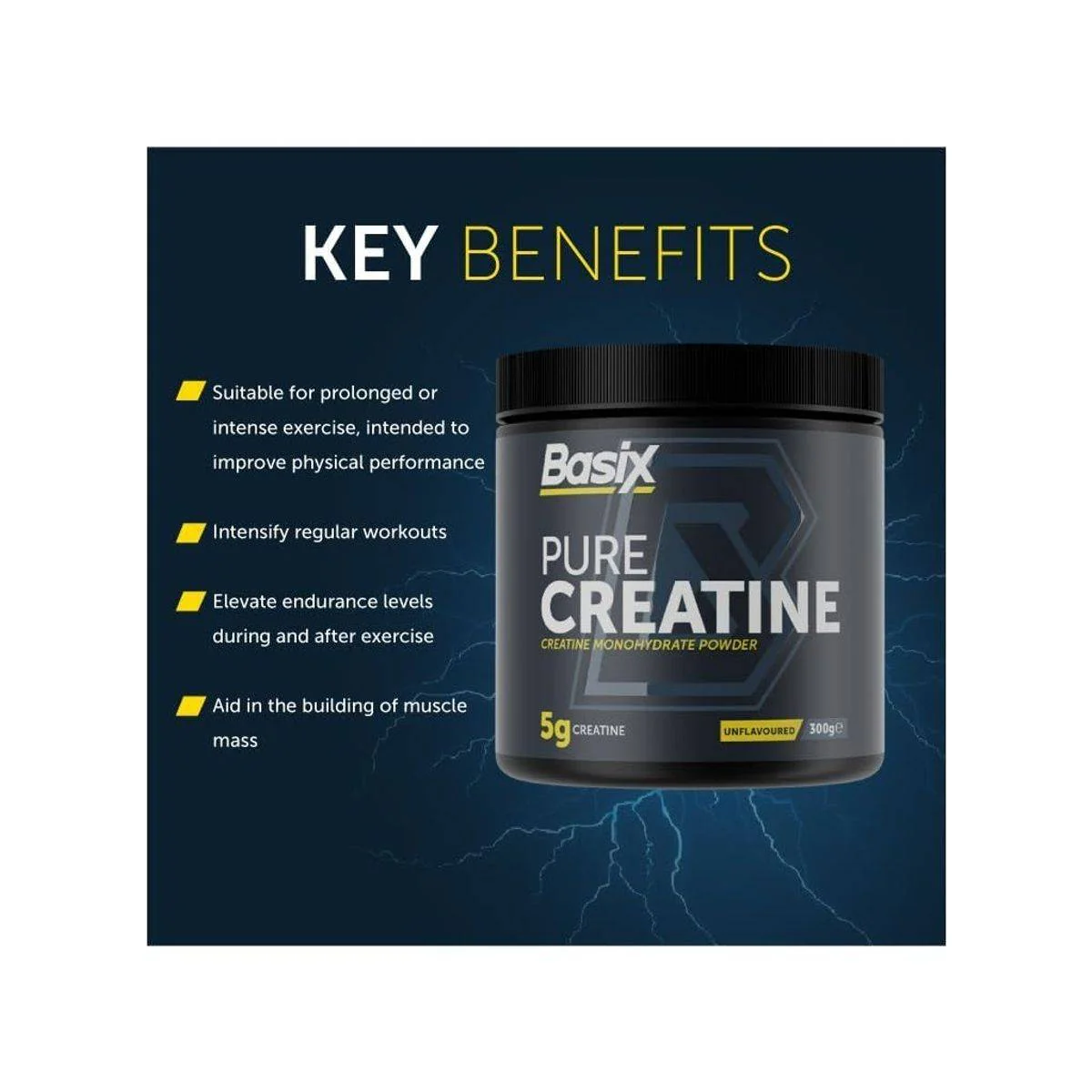 Basix Pure Creatine Unflavored 300g - Image 4
