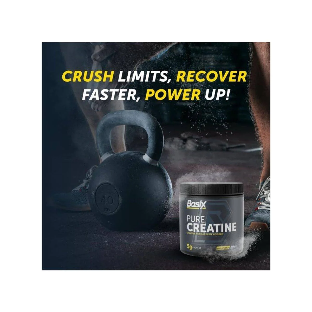 Basix Pure Creatine Unflavored 300g - Image 6