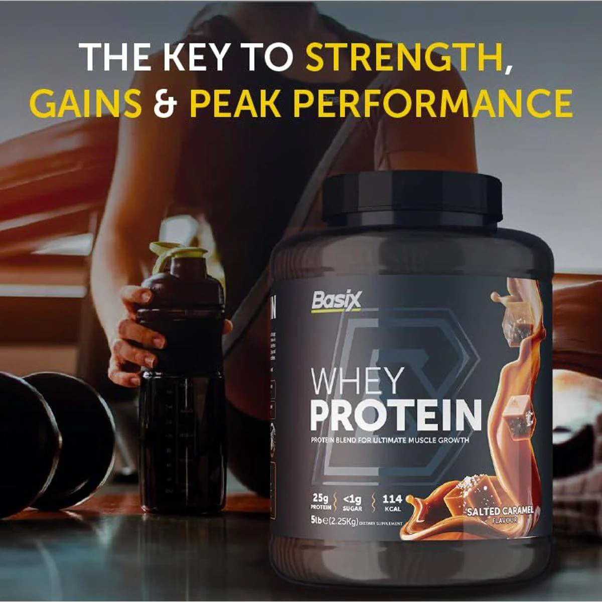 Basix Whey Protein Salted Caramel 2.27kg - Image 2