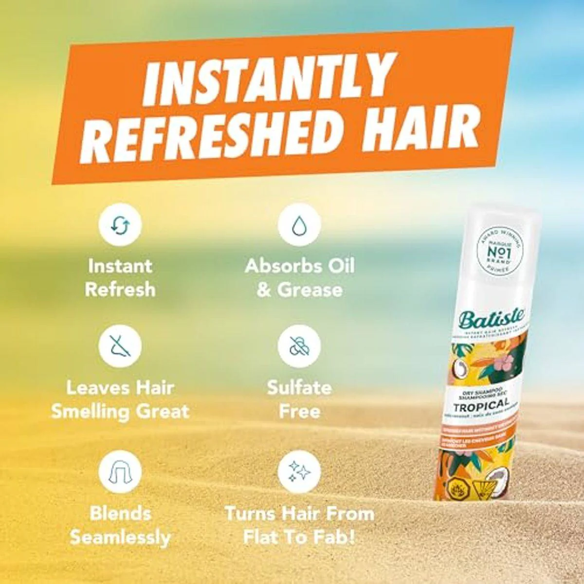 Batiste Dry Shampoo Tropical 200ml - Image 6