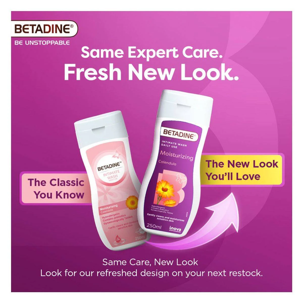 Betadine Intimate Wash Moisturizing with Calendula 250ml - Image 2