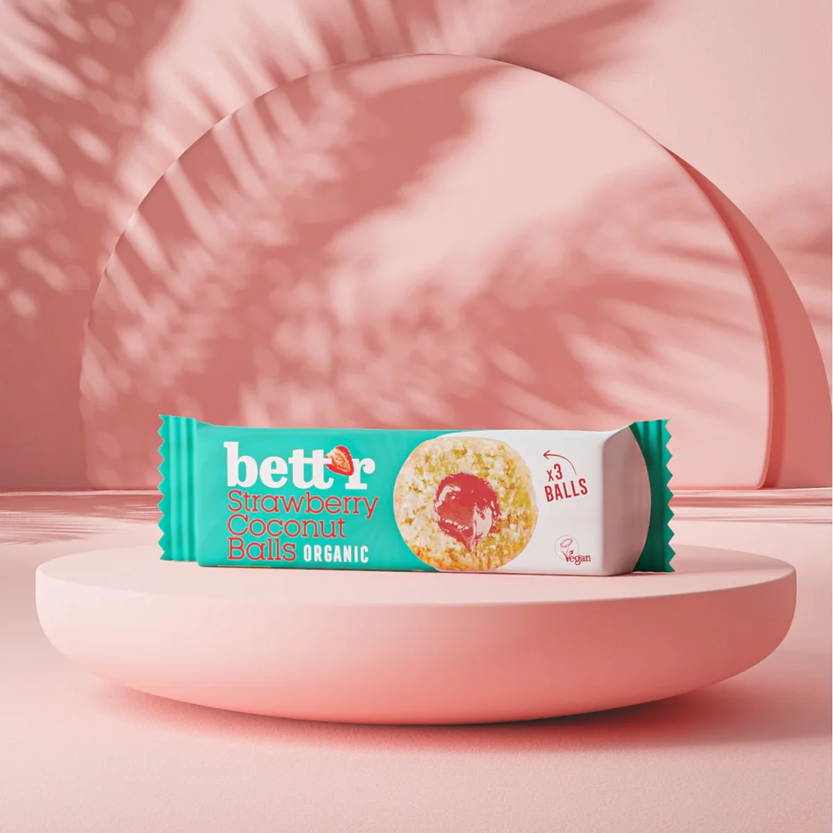 Bett'r Organic Protein Balls Strawberry Coconut 45g - Image 3