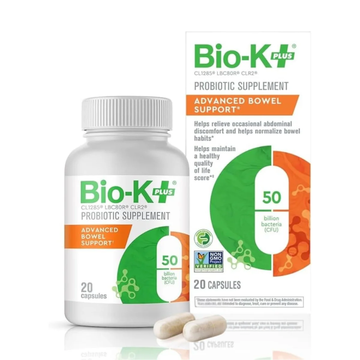 Bio-K Plus Probiotic Advanced Bowel Support 20 Capsules - Image 2