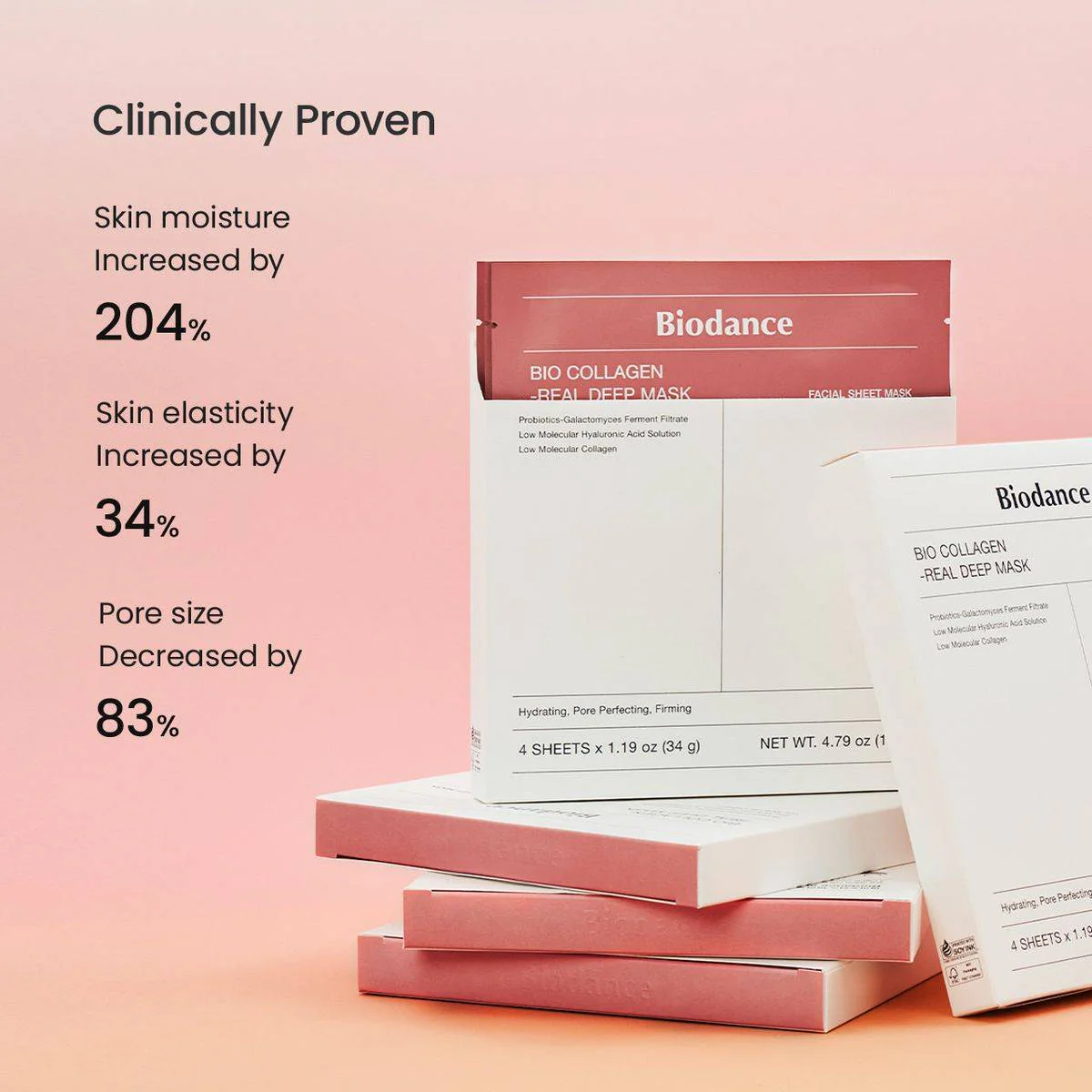 Biodance Bio Collagen Real Deep Mask 4 x 34g - Image 4