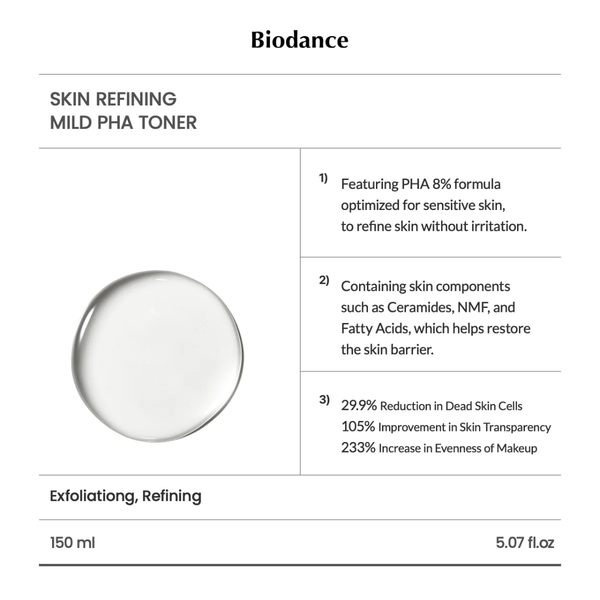 Biodance Skin Refining Mild PHA Toner 150ml - Image 5