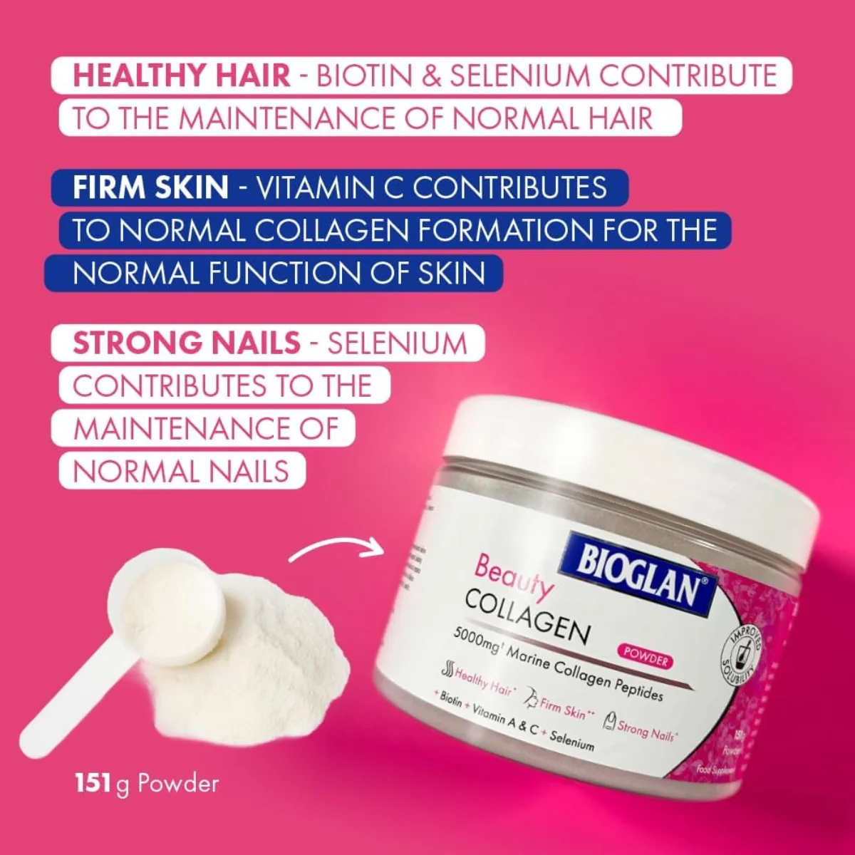 Bioglan Beauty Collagen Powder 5000mg 151g - Image 3