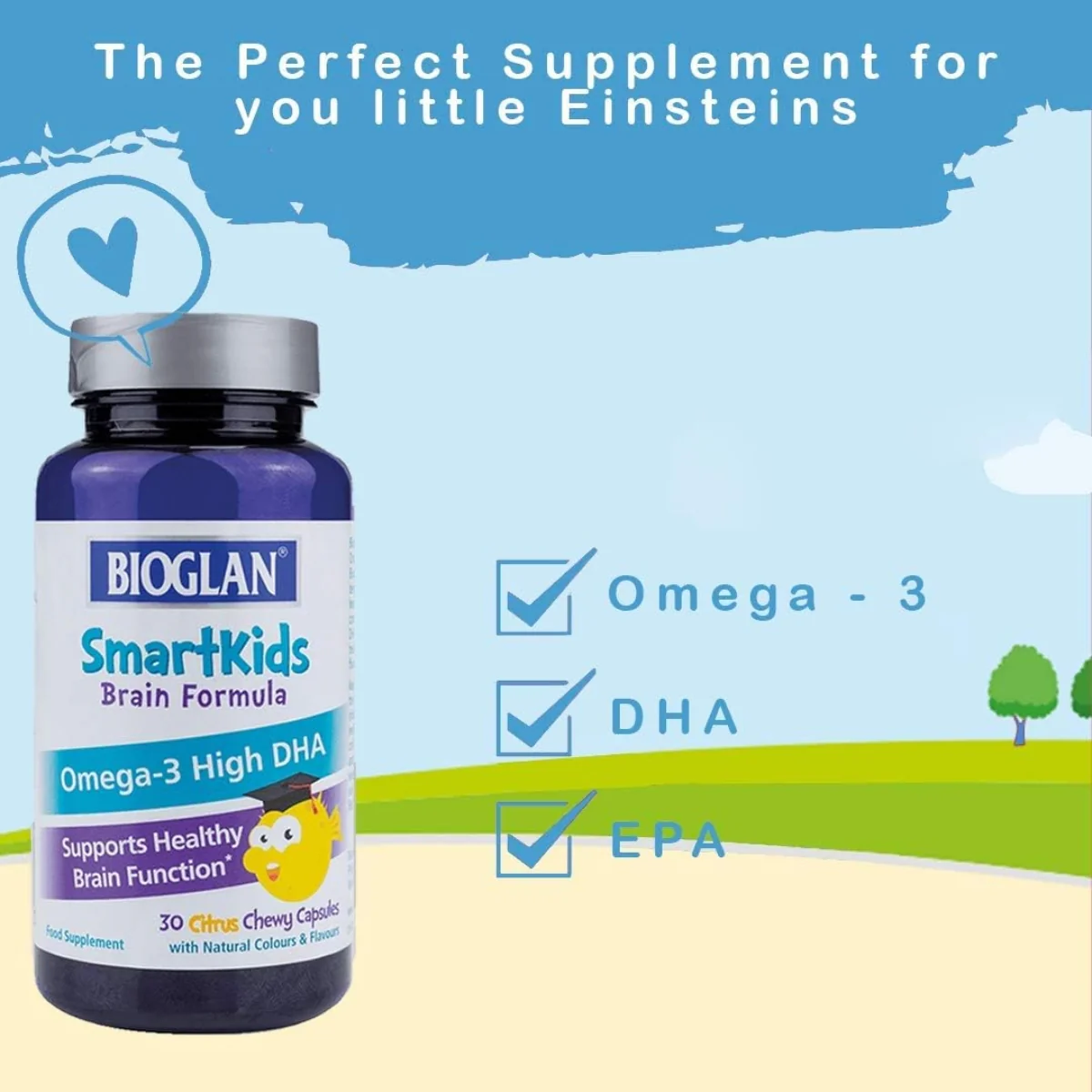 Bioglan Smart Kids Brain Formula 30 Chew Capsules - Image 5