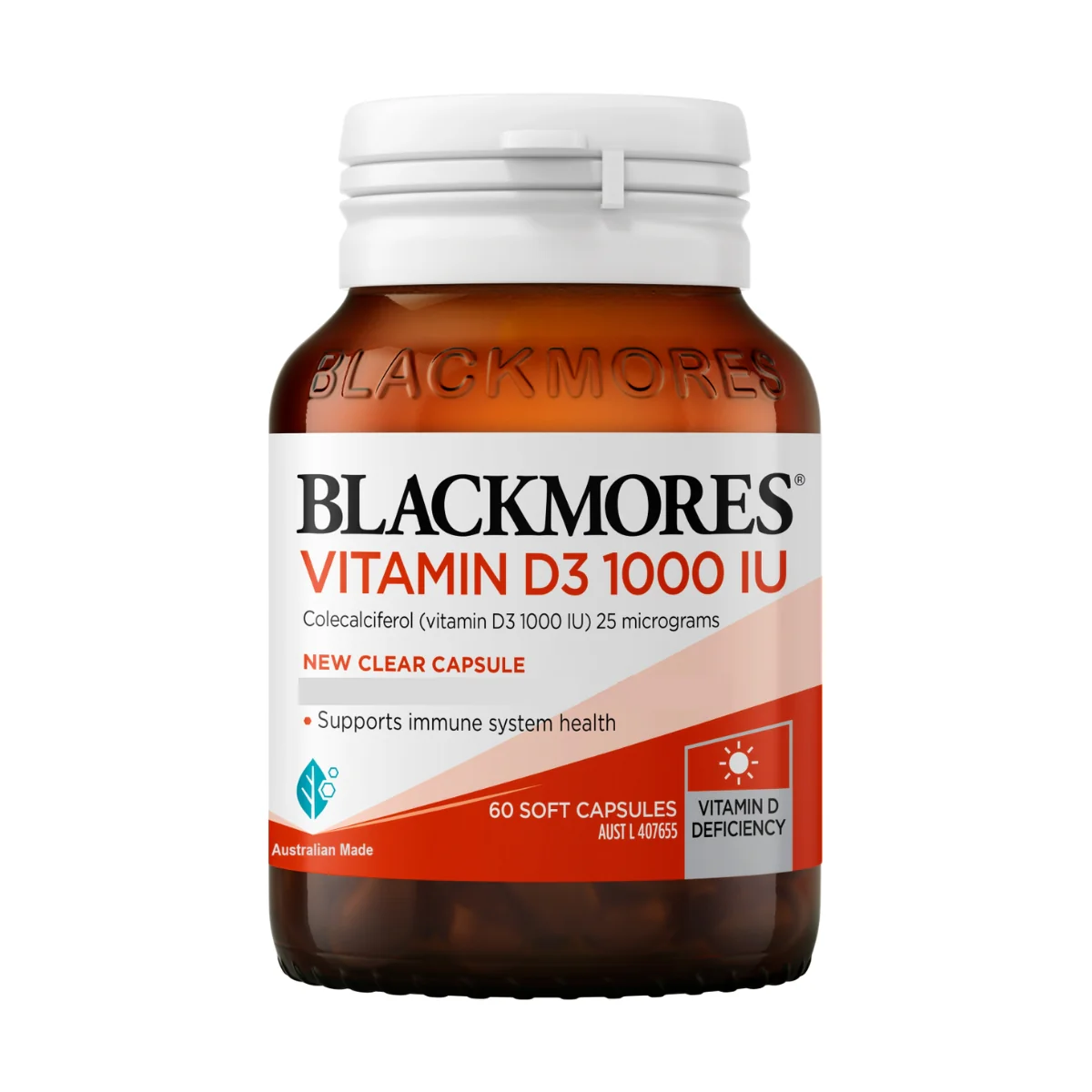 Blackmores Vitamin D3 1,000IU 60 Capsules