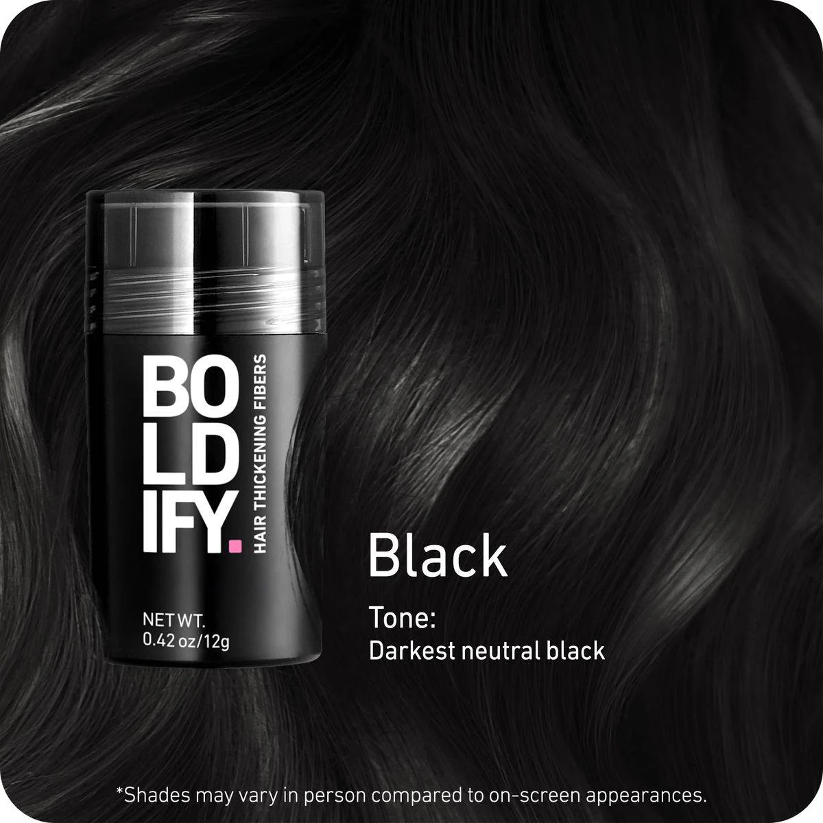 Boldify Hair Building Fiber Black 12g - Image 3