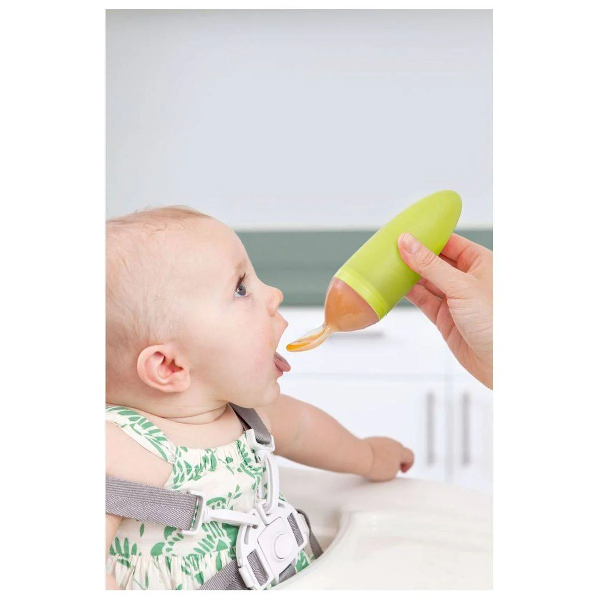 Boon Squirt Silicone Baby Food Dispensing Spoon Light Pink - Image 4