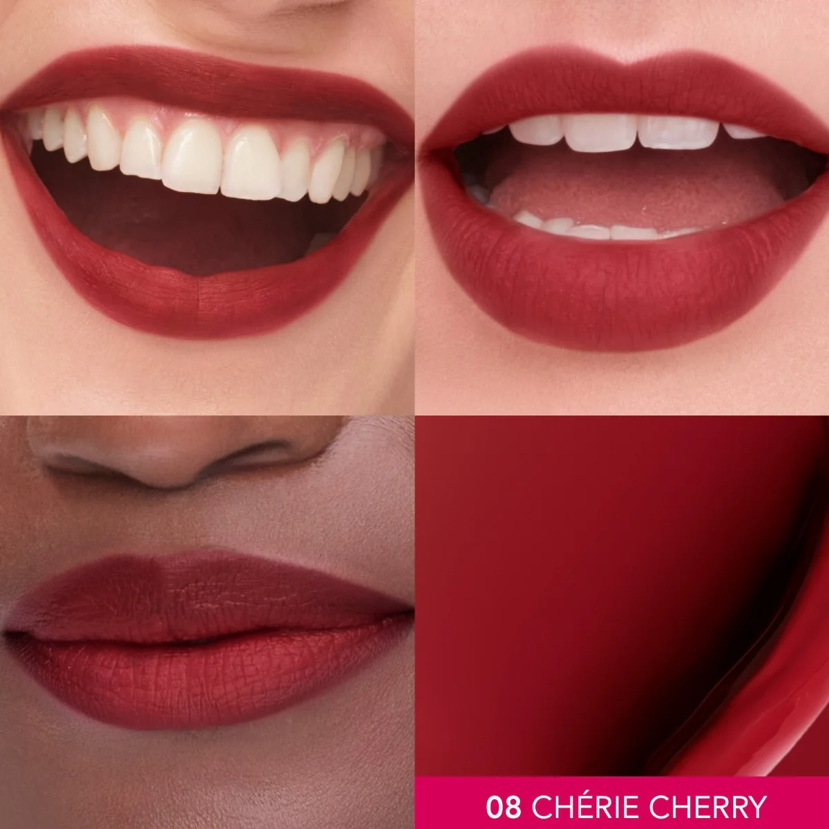 Bourjois Cloud Creme Velvet Matte Liquid Lipstick 08 Chérie Cherry 3.1ml - Image 4