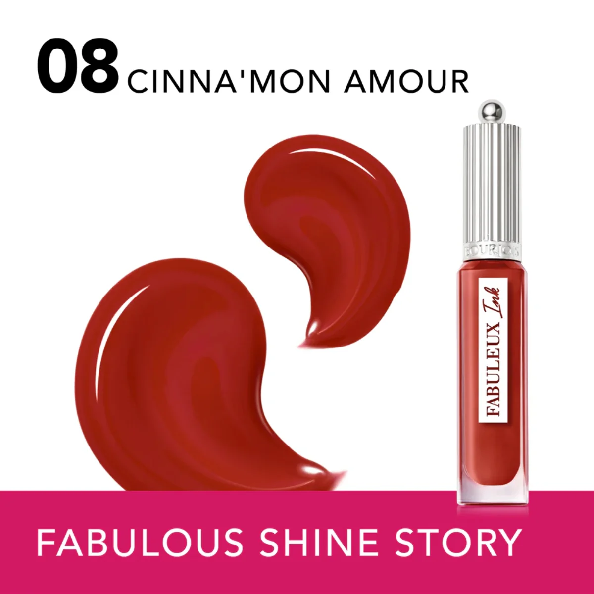 Bourjois Fabuleux Ink Liquid Lipstick 08 CinnaMon Amour 3.5ml - Image 4