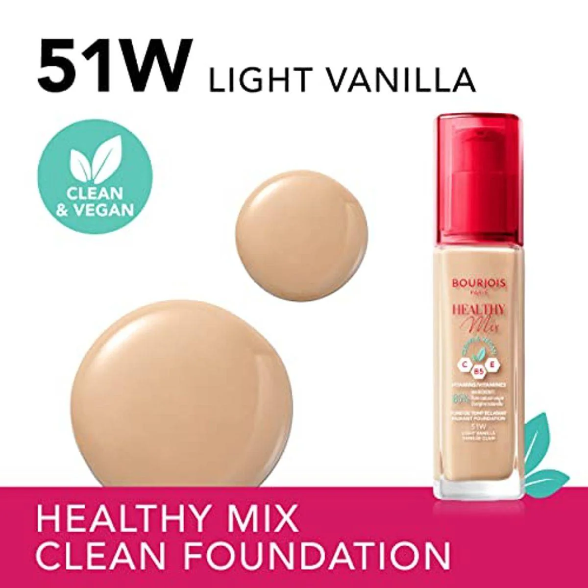 Bourjois Healthy Mix Clean Liquid Concealer 51 Light Vanilla 6ml - Image 2