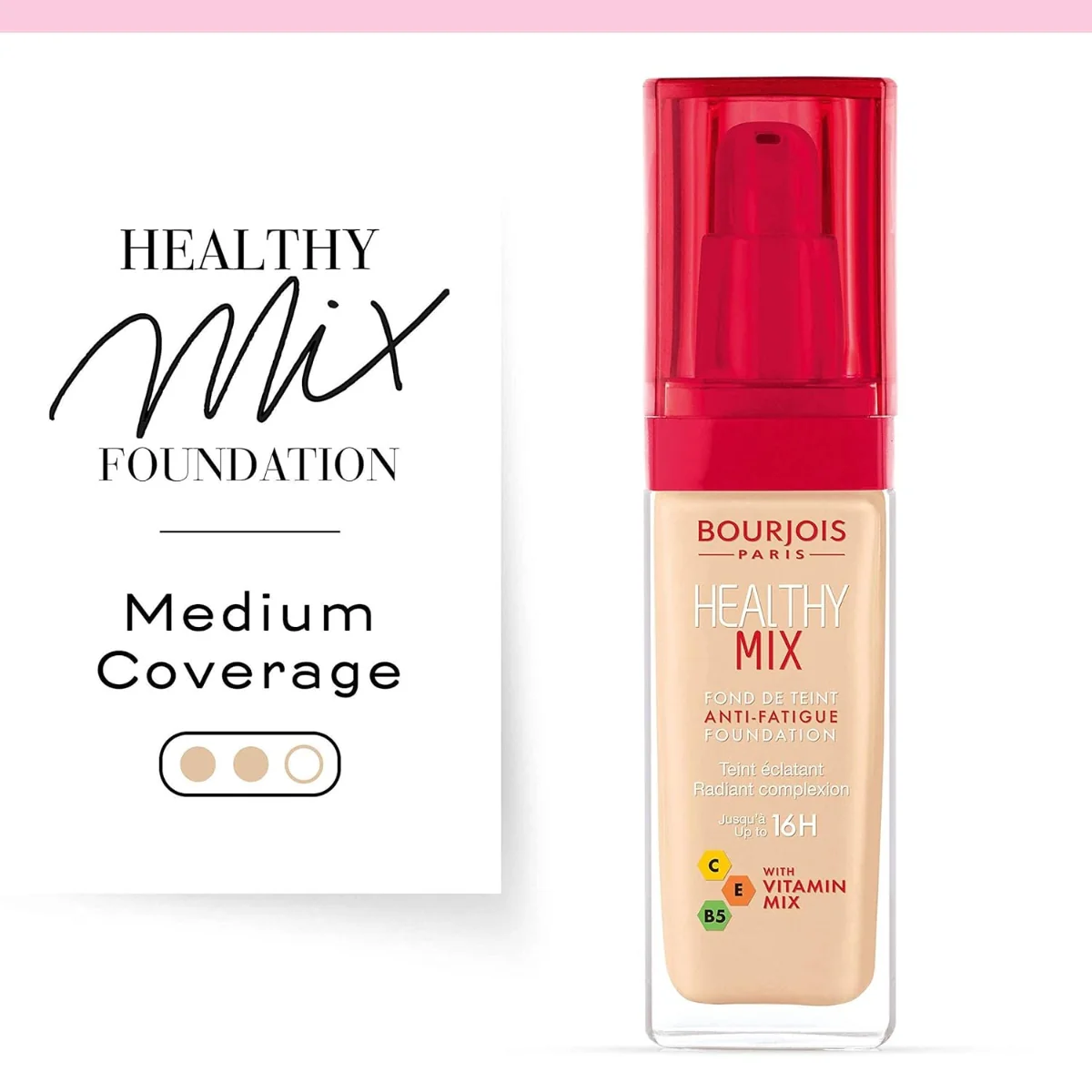 Bourjois Healthy Mix Liquid Foundation 50C Rose Ivory 30ml - Image 3