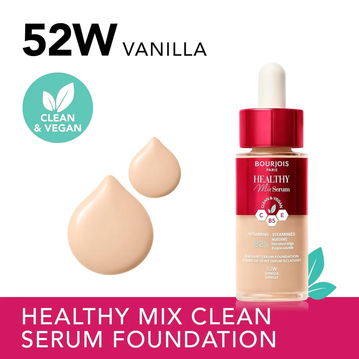 Bourjois Healthy Mix Liquid Foundation 52W Vanilla 30ml - Image 3