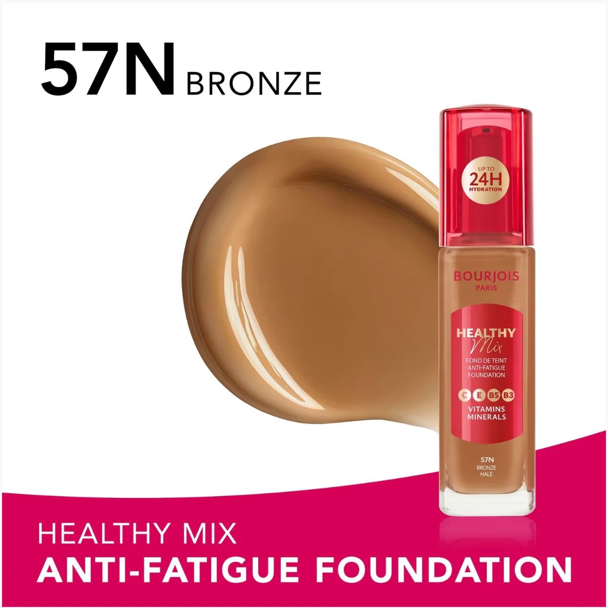 Bourjois Healthy Mix Liquid Foundation 57N Bronze 30ml - Image 2