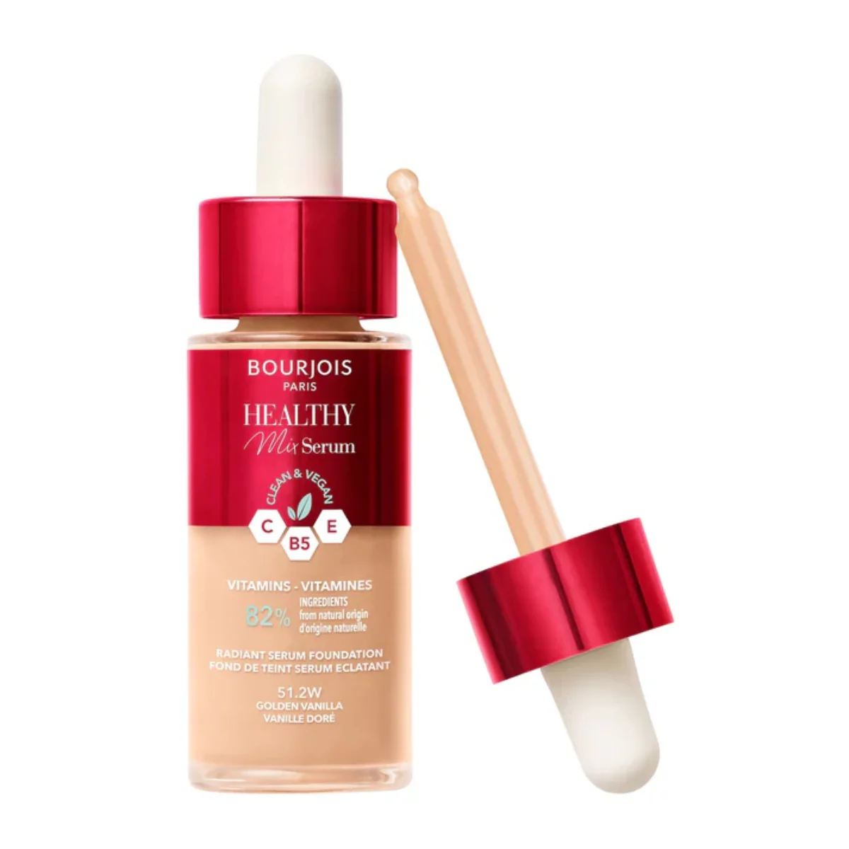 Bourjois Healthy Mix Serum Foundation 51.2 Golden Vanilla 30ml - Image 2