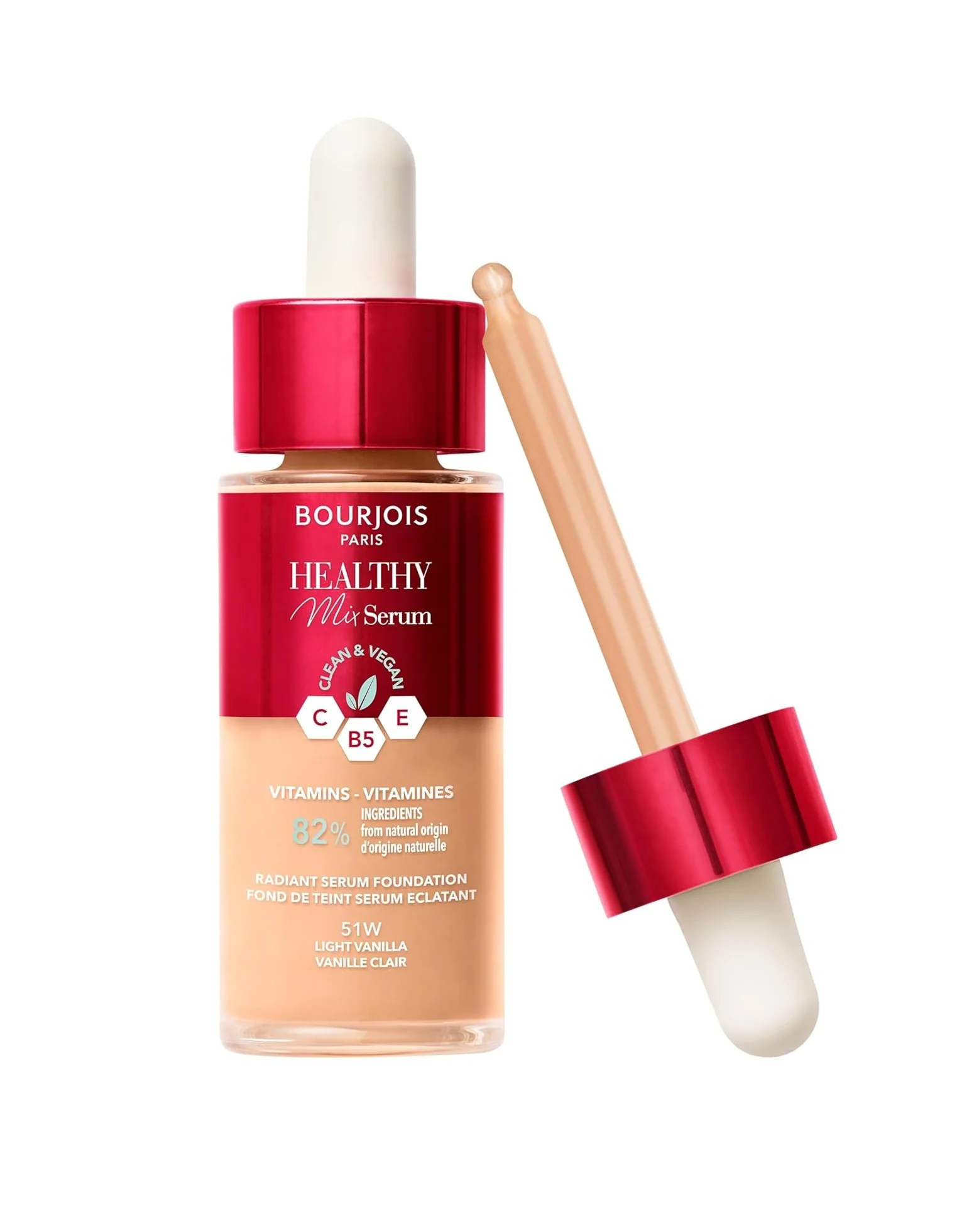 Bourjois Healthy Mix Serum Foundation 51 Light Vanilla 30ml - Image 2