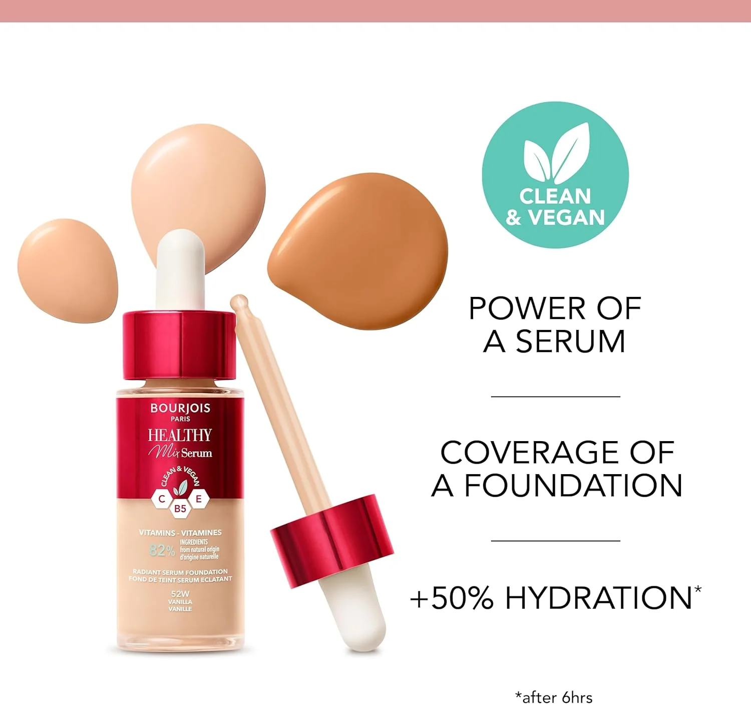 Bourjois Healthy Mix Serum Foundation 51 Light Vanilla 30ml - Image 4